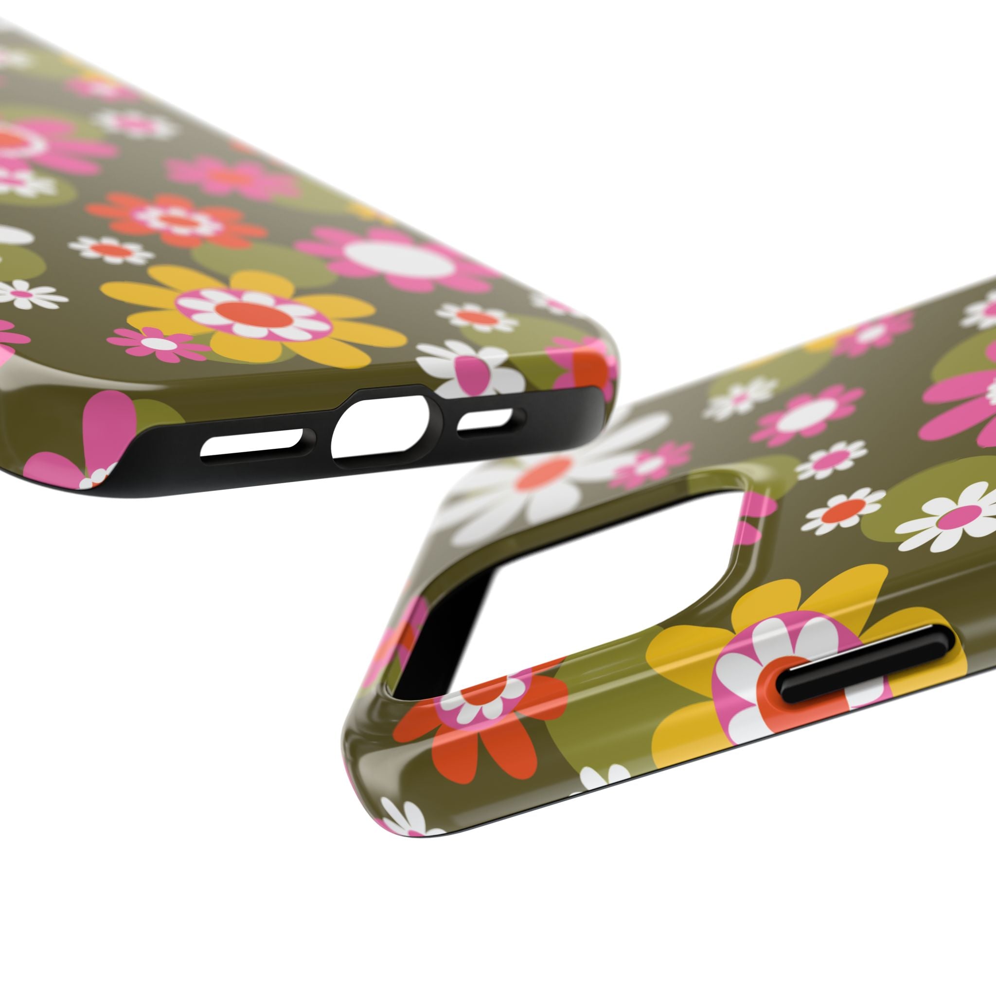 Retro Daisy Flower Power Phone Case for iPhone