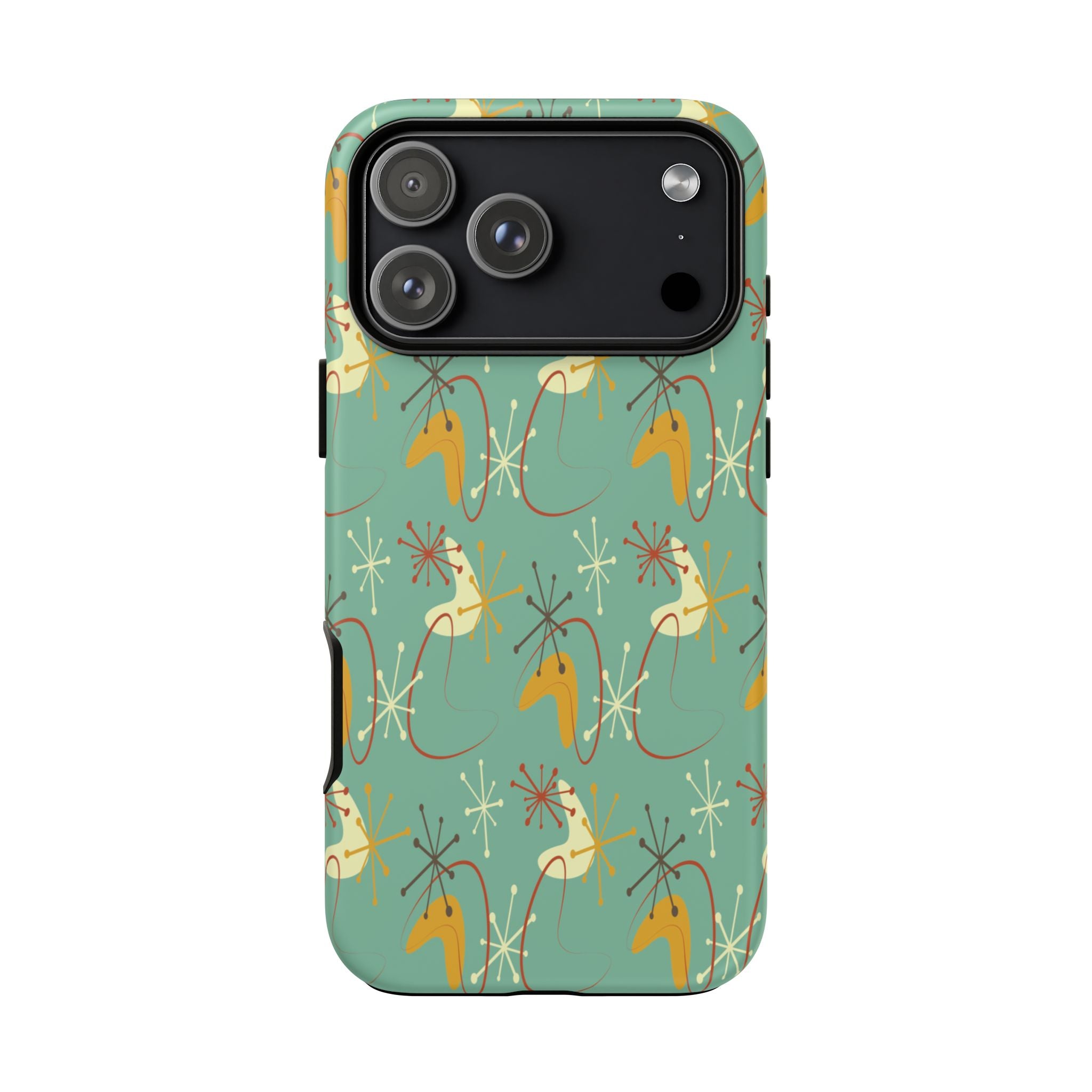 Retro 50s Atomic Starburst Mid Century Modern iPhone Tough Case
