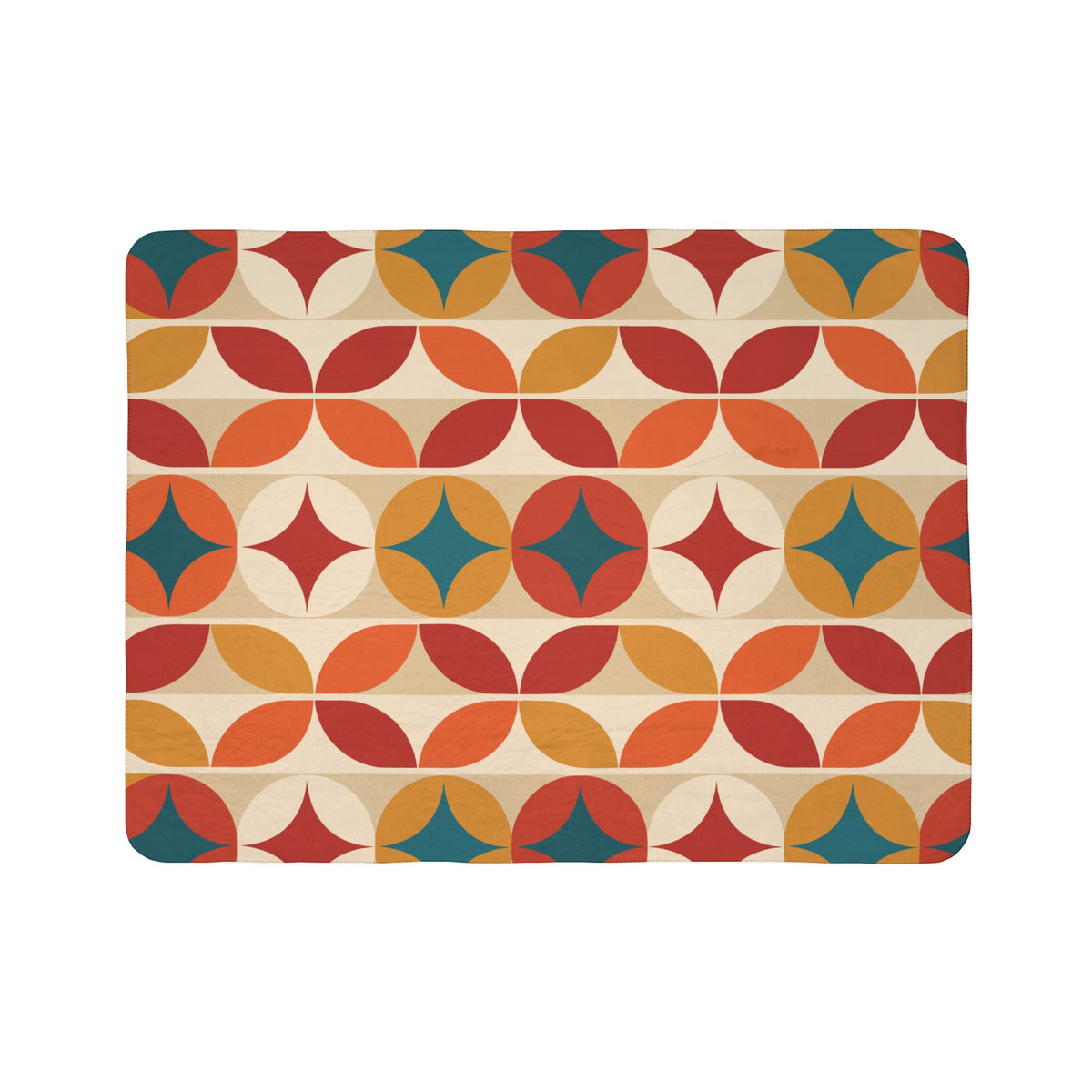 Groovy 70s Mod Geometric Mid Century Modern Throw Blanket