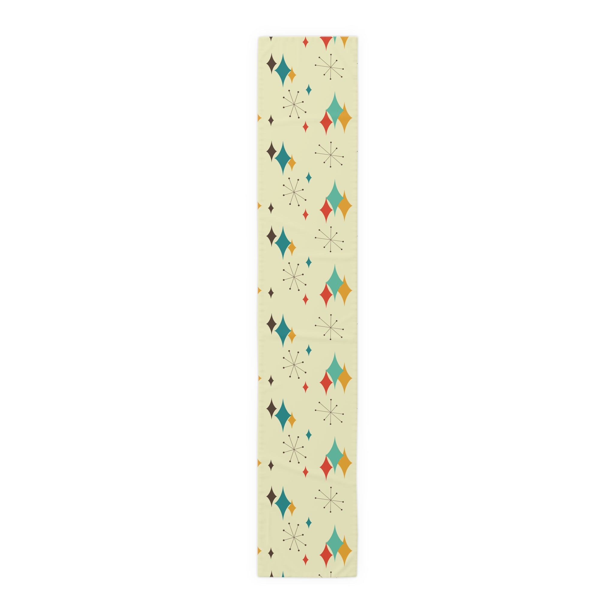 Mid Century Modern Atomic Diamond Starburst Table Runner