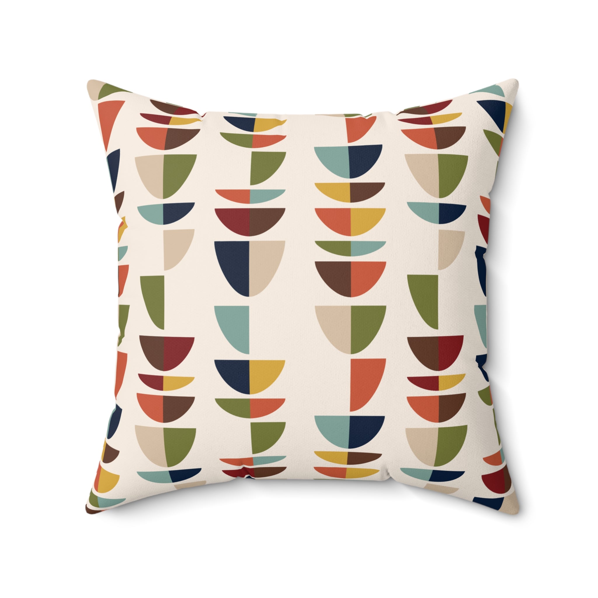 Mid Century Modern Retro Geometric Abstract MCM Throw Pillow
