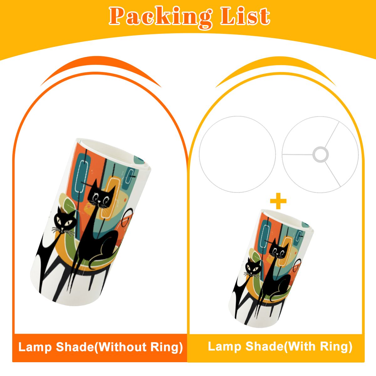 Atomic Cat Mid Century Modern Retro 1950s Lounge Art Lamp Shade