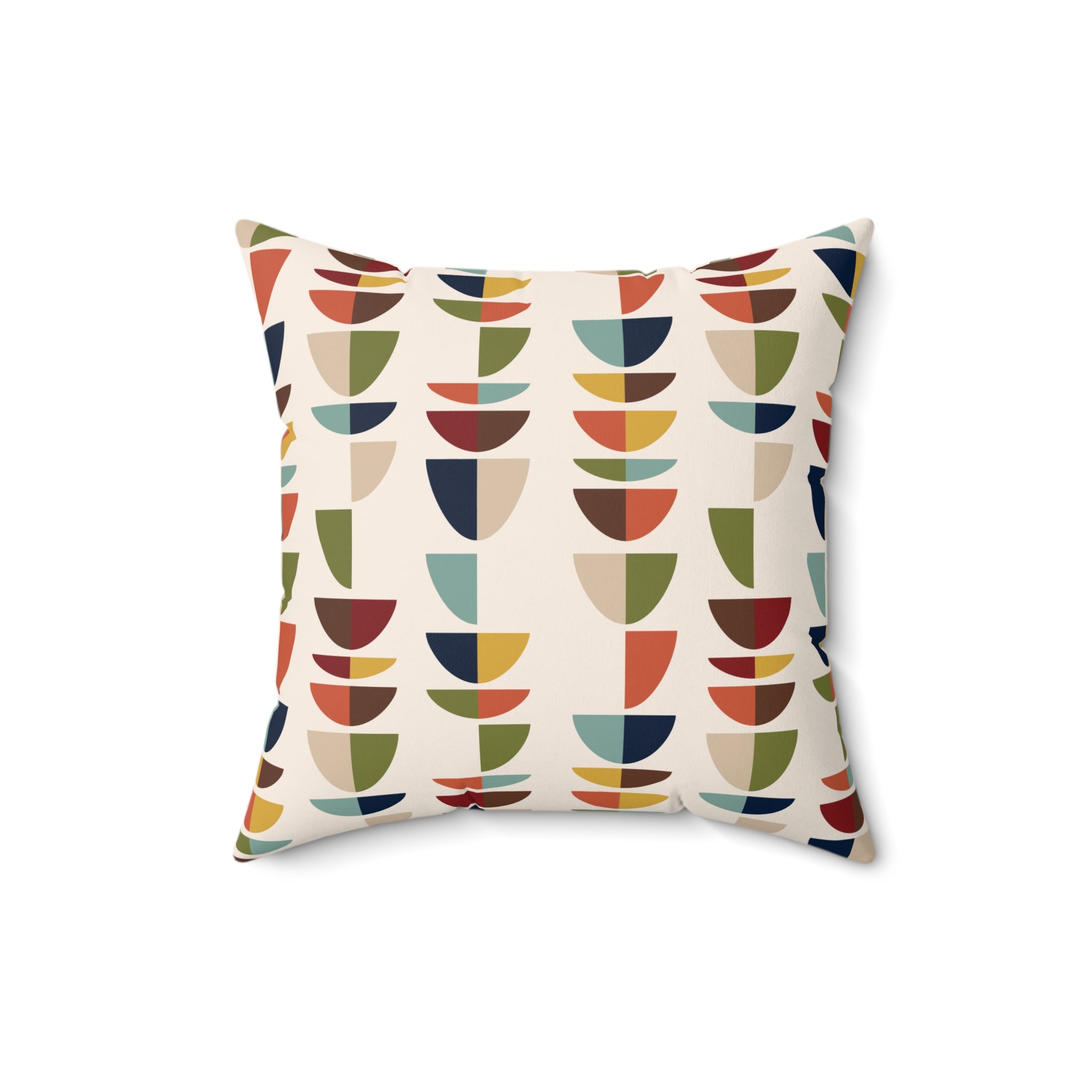 Mid Century Modern Retro Geometric Abstract MCM Throw Pillow