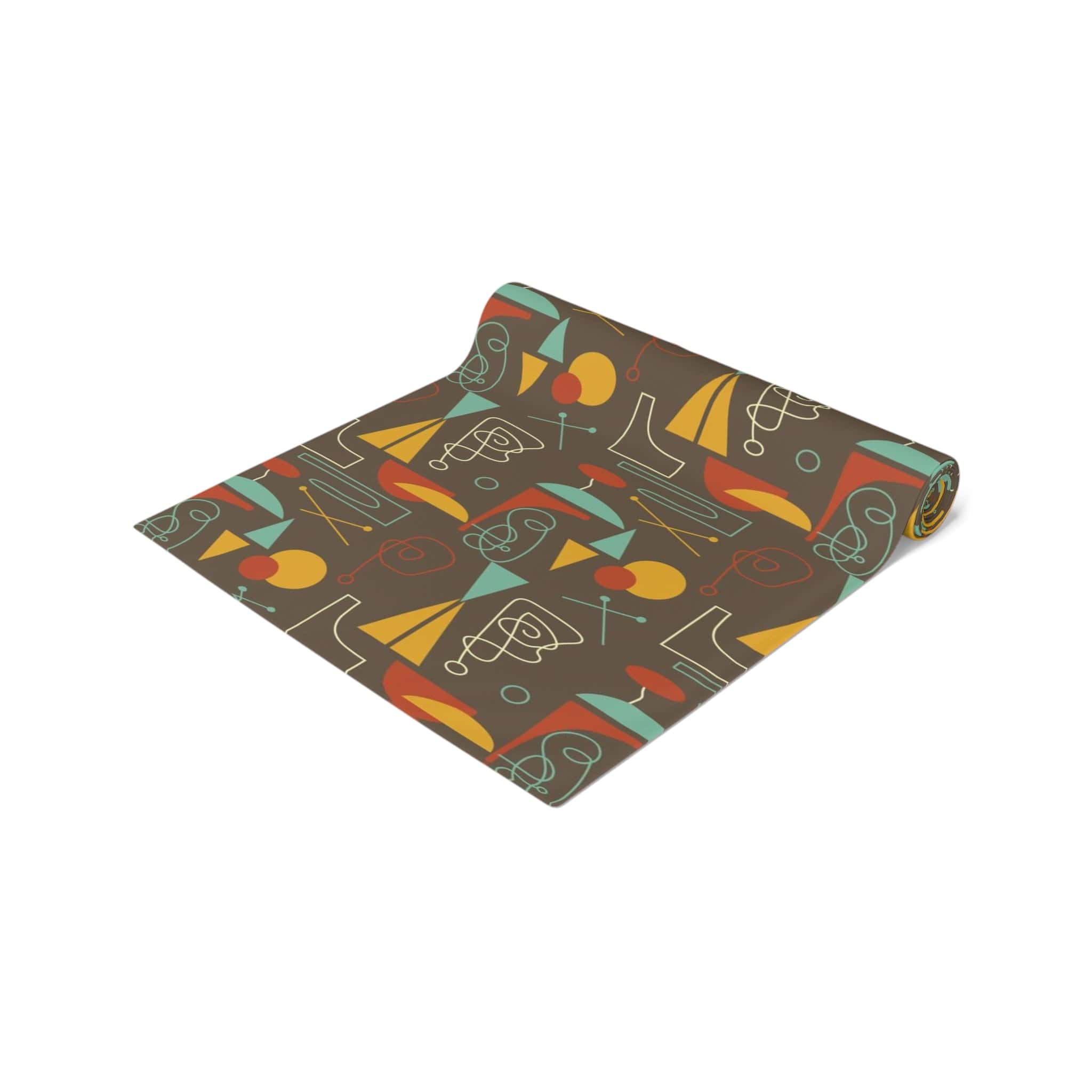 Kate McEnroe New York 1950s Atomic Retro Mid Century Modern Geometric Abstract Table Runner (Cotton, Poly)Table Runners11430722716878380511