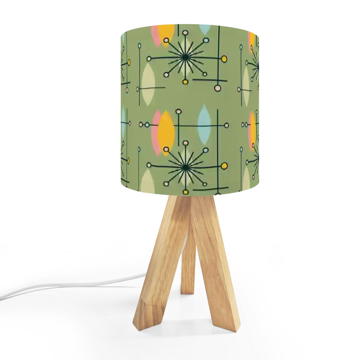 Kate McEnroe New York 1950s Atomic Starburst Mid Century Modern Tripod Table LampTable Lamps5NTTf1vOFZ