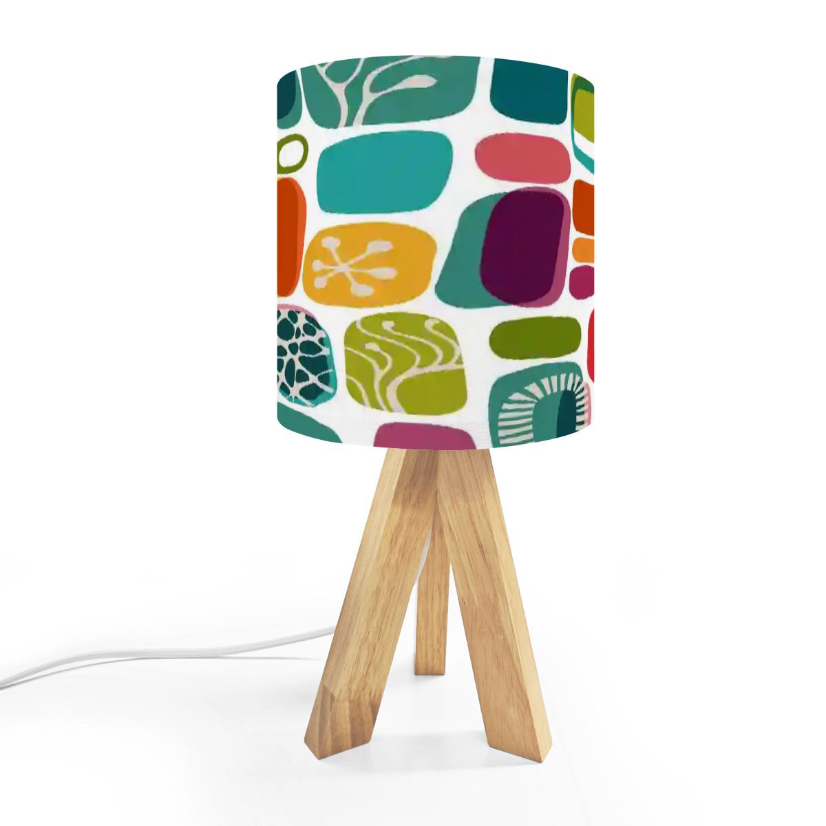 Kate McEnroe New York 1950s Mid Century Modern Retro Amoeba Abstract Wooden Tripod Table LampTable LampsGd9C5CzwnZ