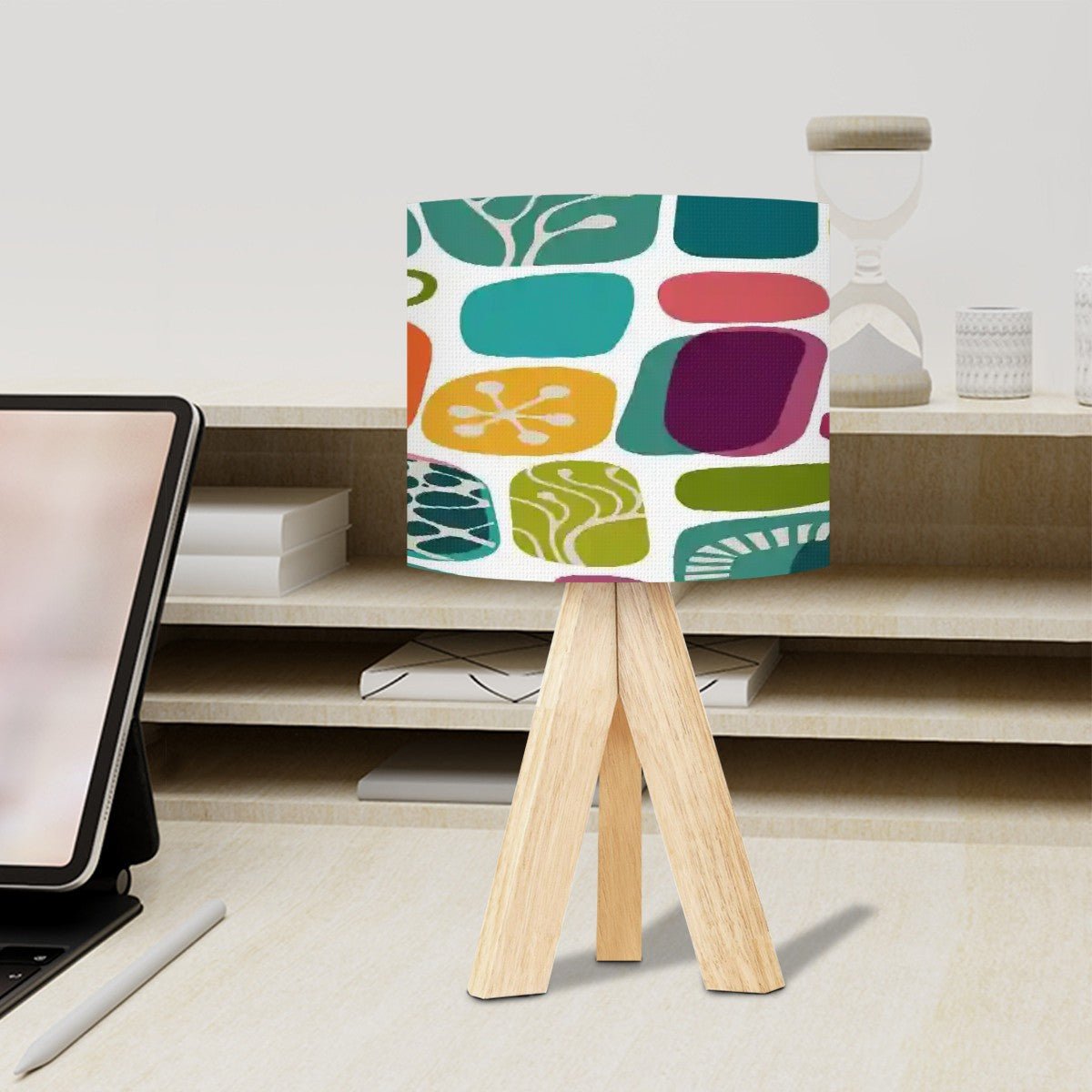 Kate McEnroe New York 1950s Mid Century Modern Retro Amoeba Abstract Wooden Tripod Table LampTable LampsGd9C5CzwnZ