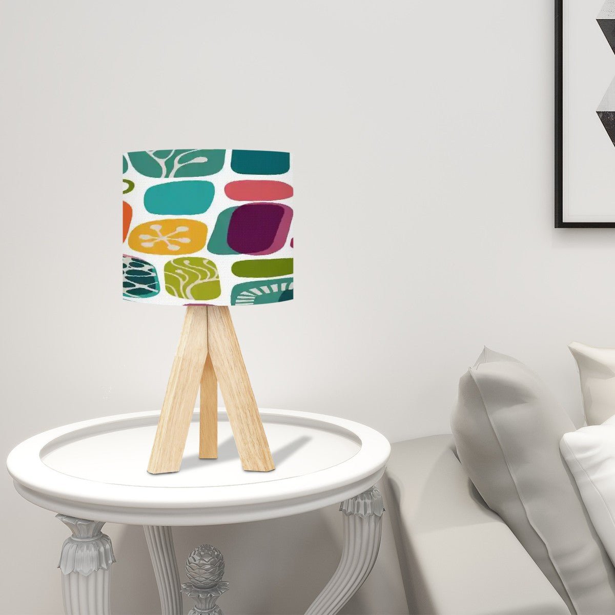 Kate McEnroe New York 1950s Mid Century Modern Retro Amoeba Abstract Wooden Tripod Table LampTable LampsGd9C5CzwnZ