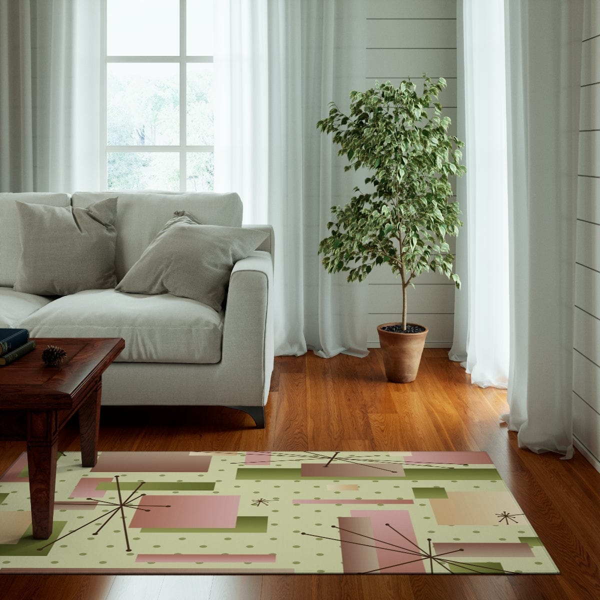 Kate McEnroe New York 1950s Retro Vintage Mid Century Modern Area RugRugs84395002735392317989