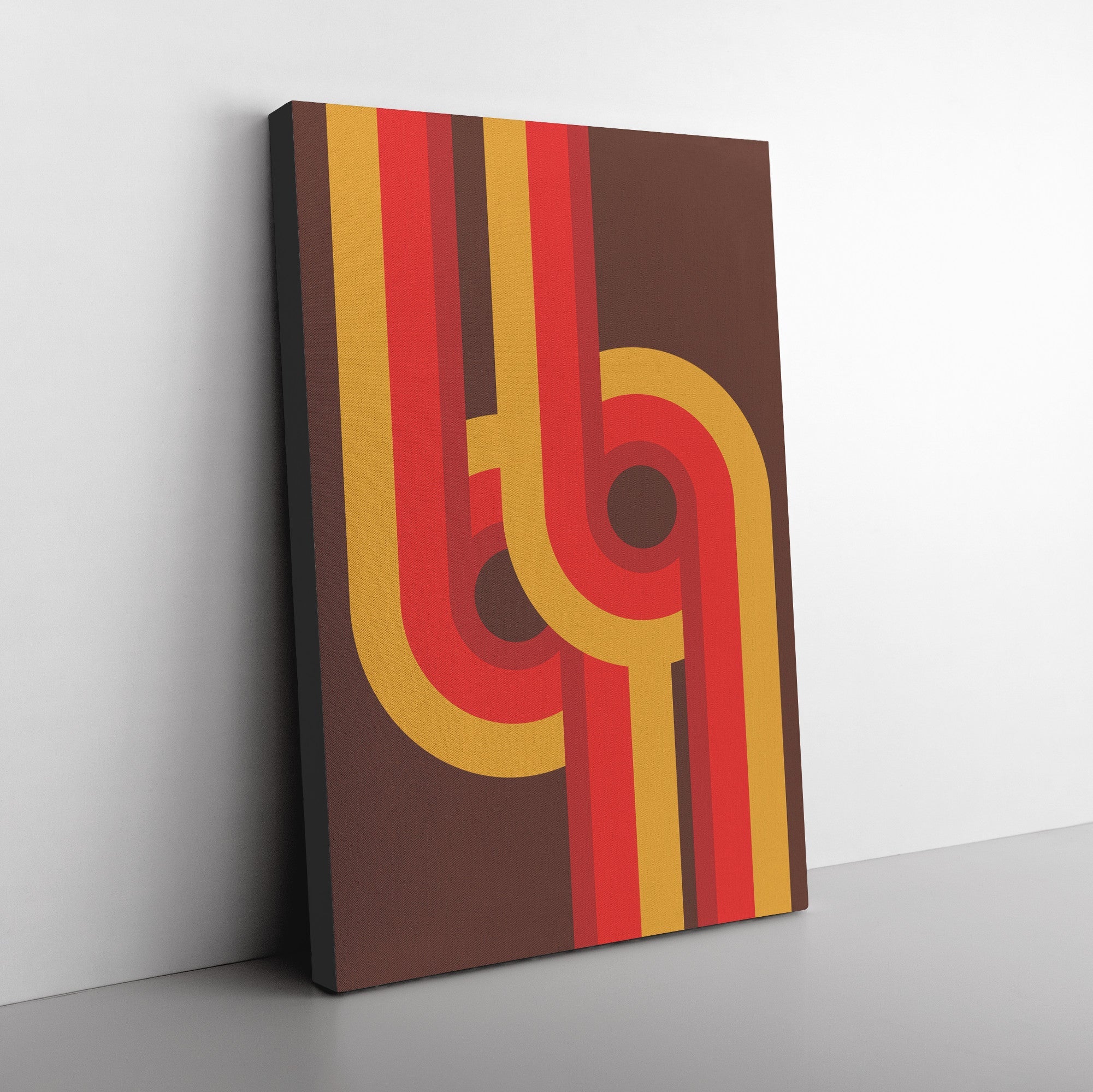 Kate McEnroe New York 1970s Retro Abstract Wall Art, Bold Mid Century Geometric Canvas, Vintage Minimalist Modern DecorCanvas Wall Art139004