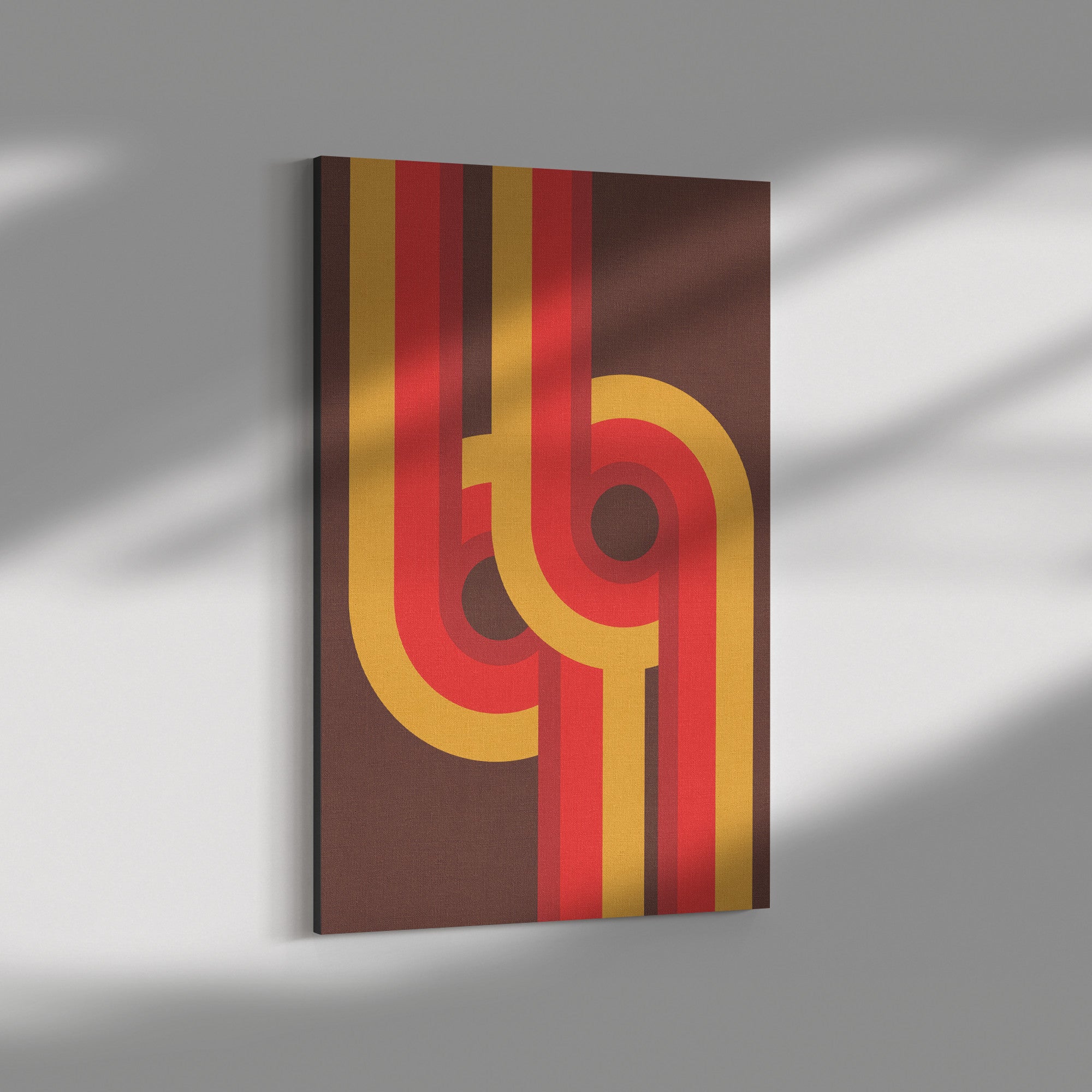 Kate McEnroe New York 1970s Retro Abstract Wall Art, Bold Mid Century Geometric Canvas, Vintage Minimalist Modern DecorCanvas Wall Art139004