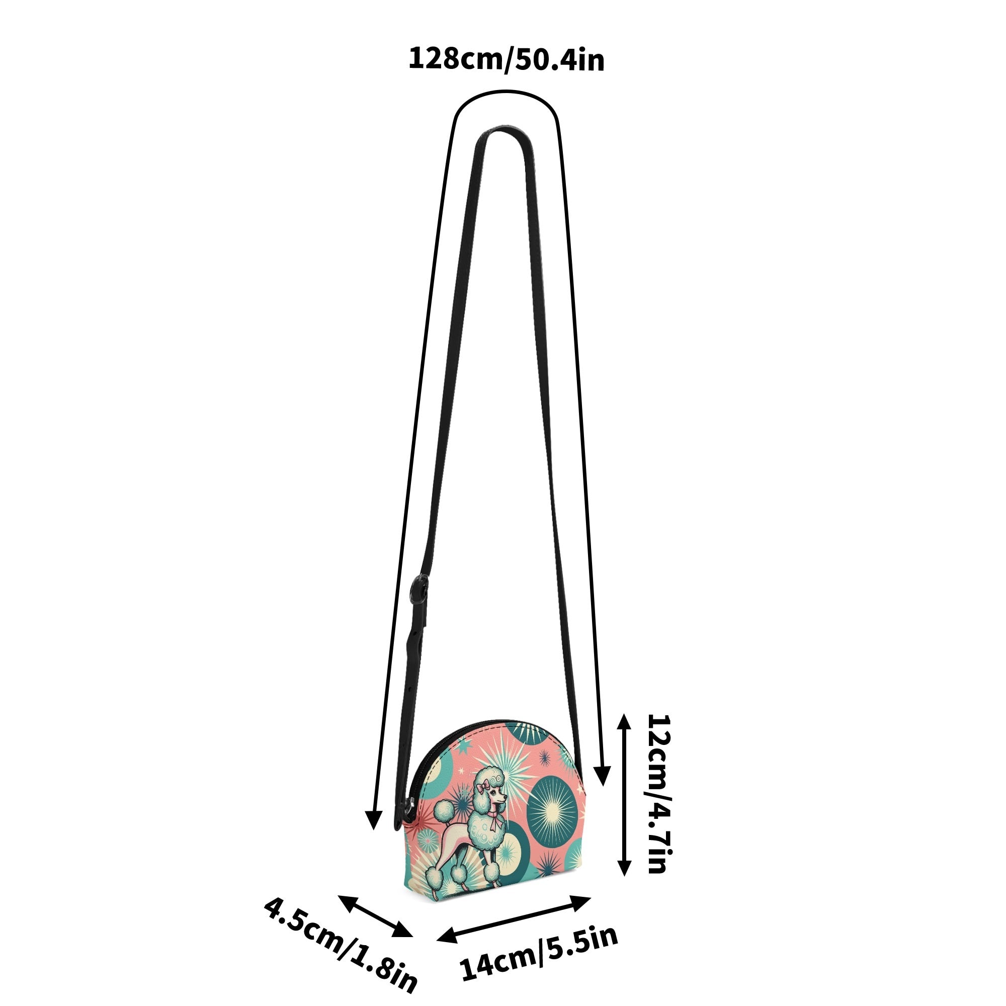 Kate McEnroe New York 50s Kitsch Cute Poodle Starburst Mini Purse, Retro Crossbody Bag, Mid Century Modern Girls HandbagHandbagsN67GMD2W - 1