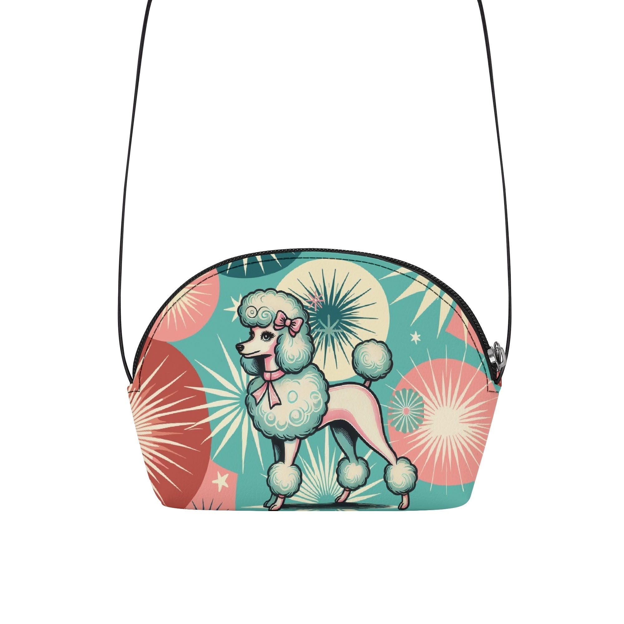 Kate McEnroe New York 50s Kitsch Cute Poodle Starburst Mini Purse, Retro Crossbody Bag, Mid Century Modern Girls HandbagHandbagsN67GMD2W - 1