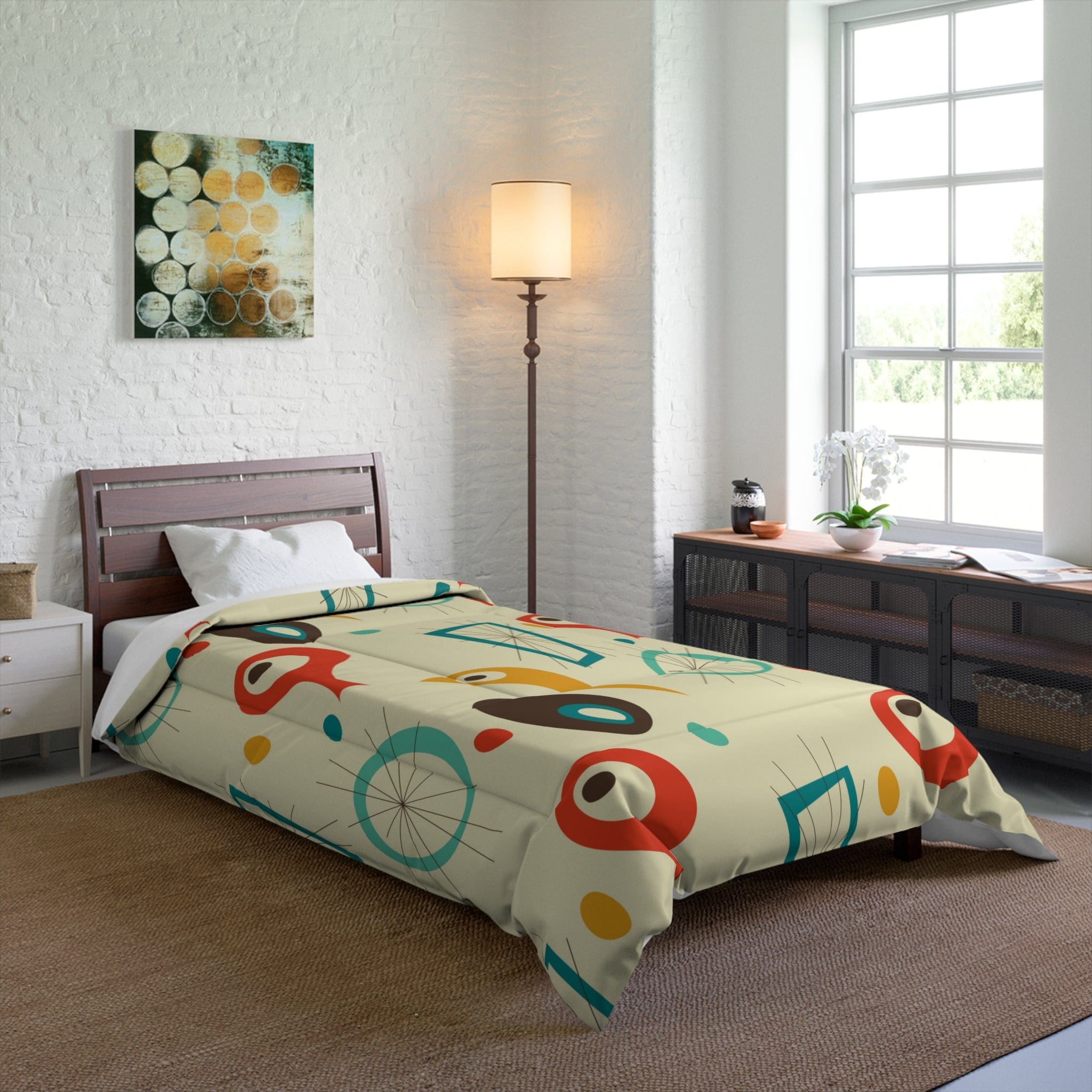Kate McEnroe New York 50s Mid - Century Modern Geometric Retro ComforterComforters15106111492713677529