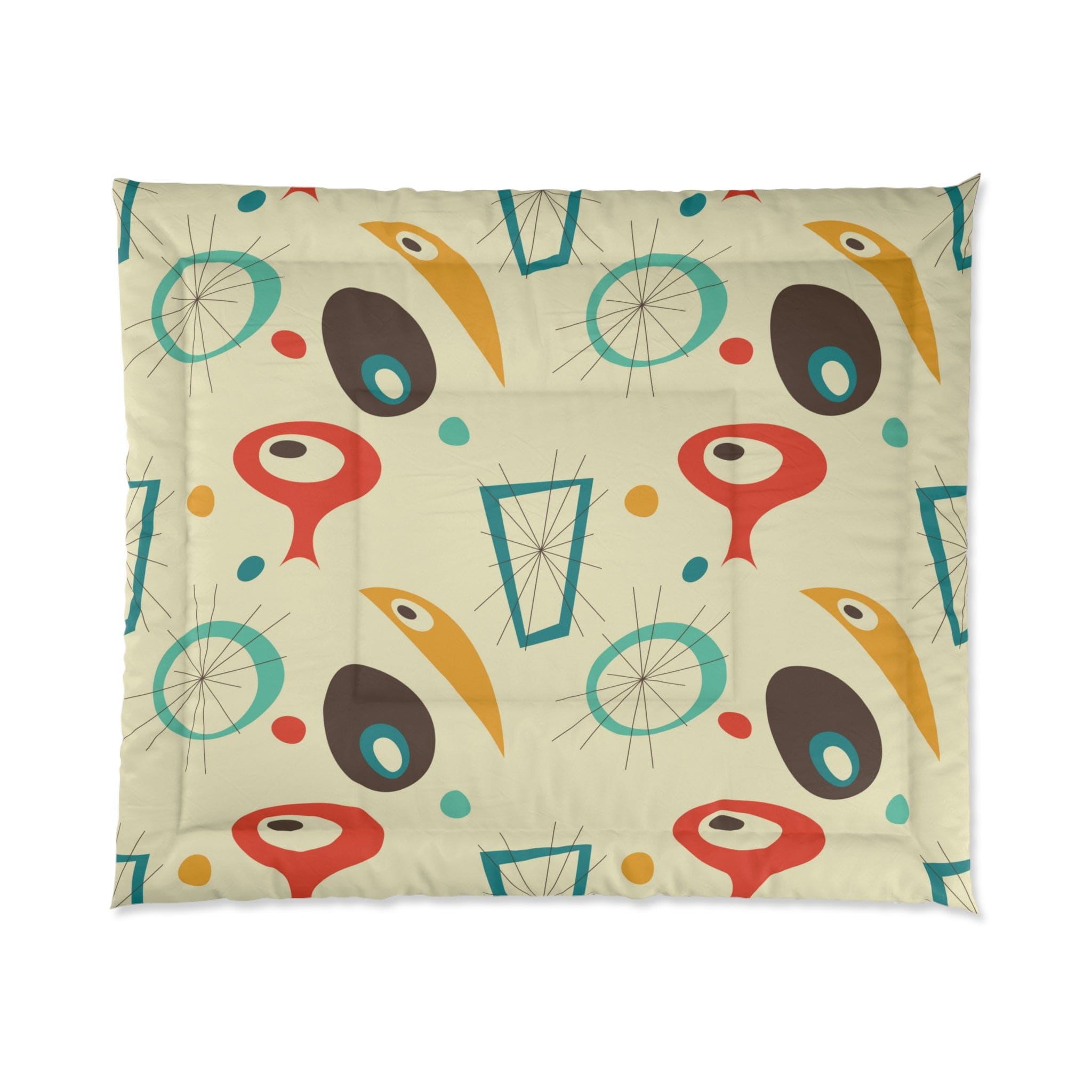 Kate McEnroe New York 50s Mid - Century Modern Geometric Retro ComforterComforters15106111492713677529