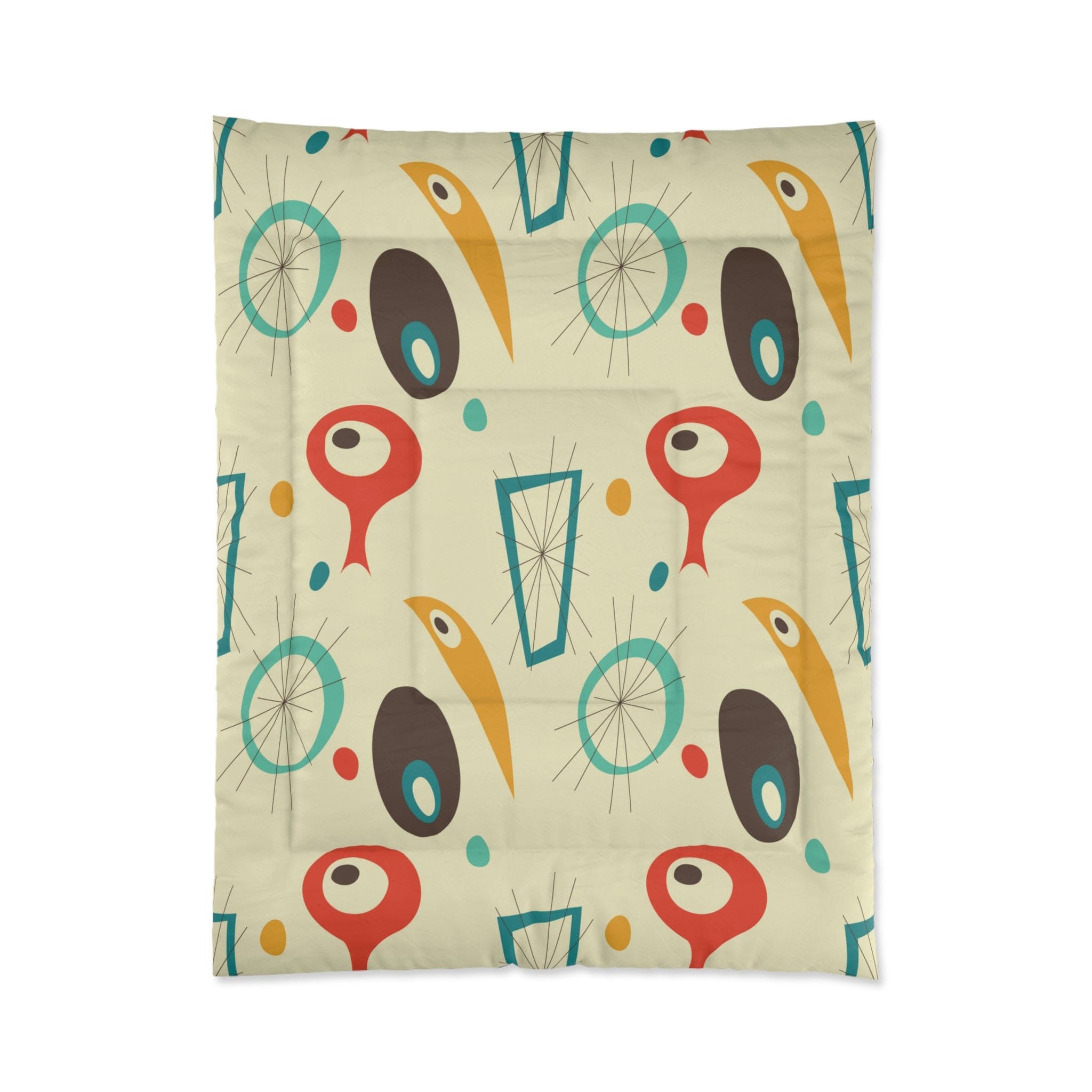 Kate McEnroe New York 50s Mid - Century Modern Geometric Retro ComforterComforters16712685342689038085