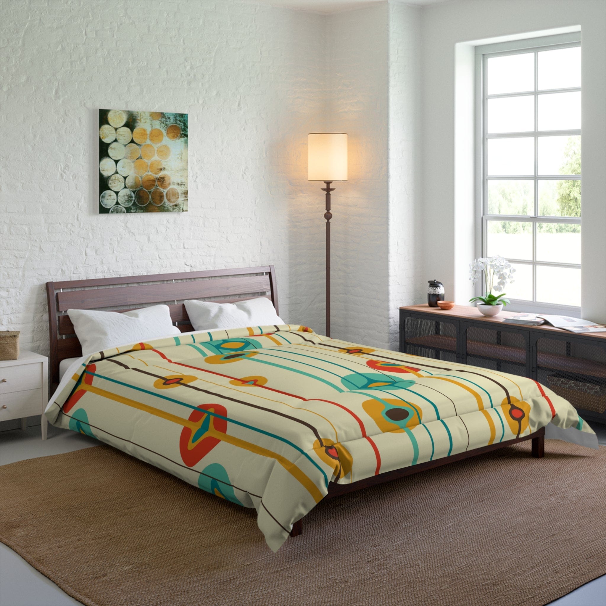 Kate McEnroe New York 50s Mid Century Modern Retro Geometric Amoeba ComforterComforters25944165277367609020