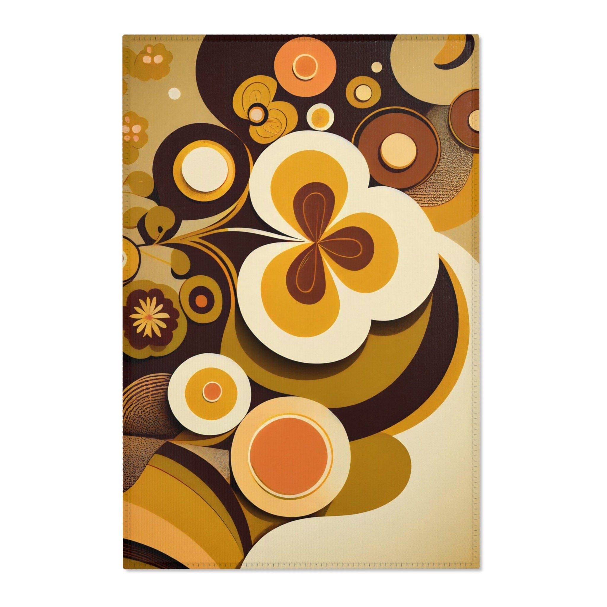 Kate McEnroe New York 60s MCM Geometric Retro Area Rug, 70s Groovy, Hippie Bold Abstract Accent Rug, Mid Century Modern Living Room, Bedroom Carpet - 123681223Rugs17918910641564427415