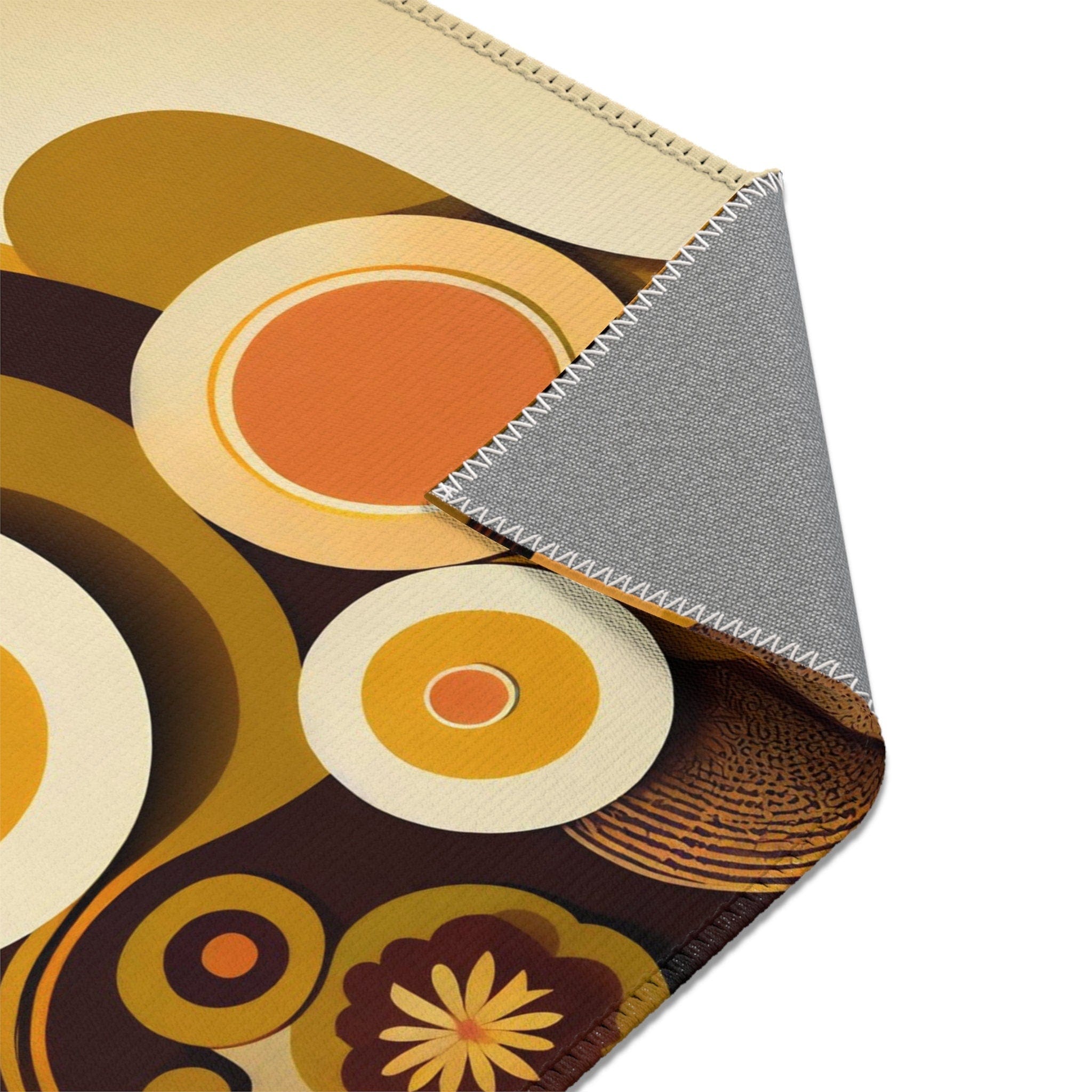 Kate McEnroe New York 60s MCM Geometric Retro Area Rug, 70s Groovy, Hippie Bold Abstract Accent Rug, Mid Century Modern Living Room, Bedroom Carpet - 123681223Rugs17918910641564427415