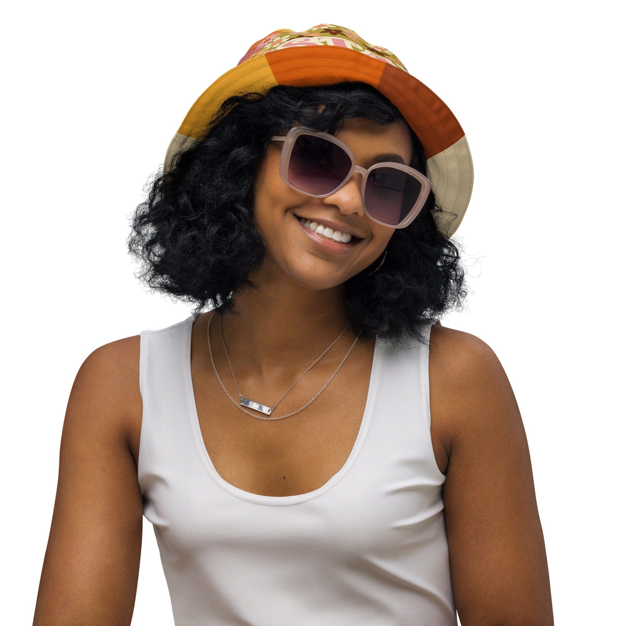 Kate McEnroe New York 70s Groovy Hippie Sunkissed Reversible Bucket HatHats63C775721B24A_16361