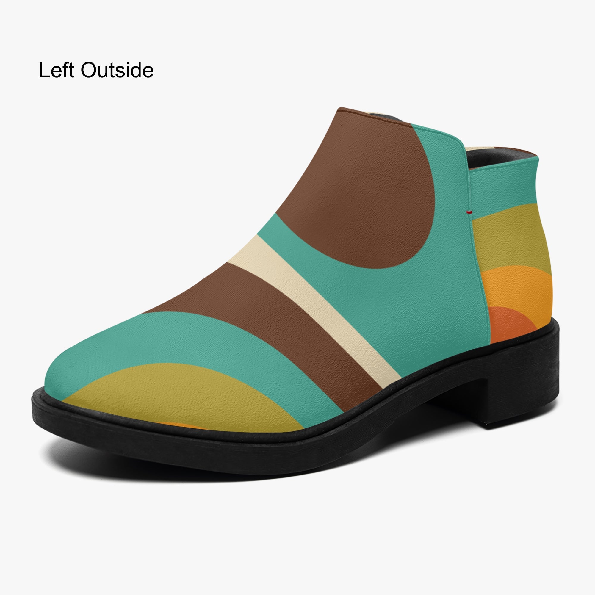 Kate McEnroe New York 70s Groovy Swirl Ankle Boots Retro Mod Wave BootiesAnkle Bootsm2l3lhk1_001