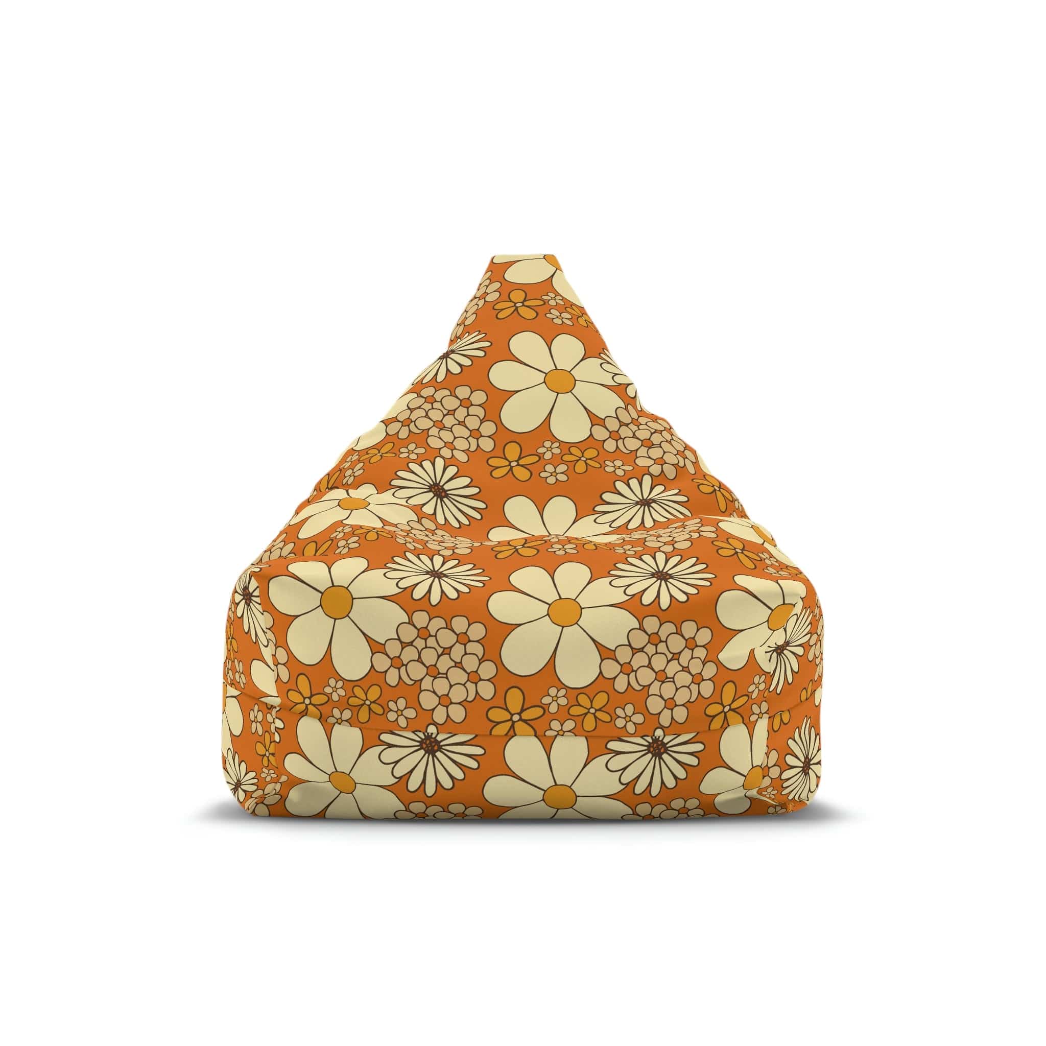 Kate McEnroe New York 70s Retro Groovy Hippie Floral Bean Bag Chair Cover Bean Bag Chair Covers 27&quot; × 30&quot; × 25&quot; / Without insert 11518818829278490581