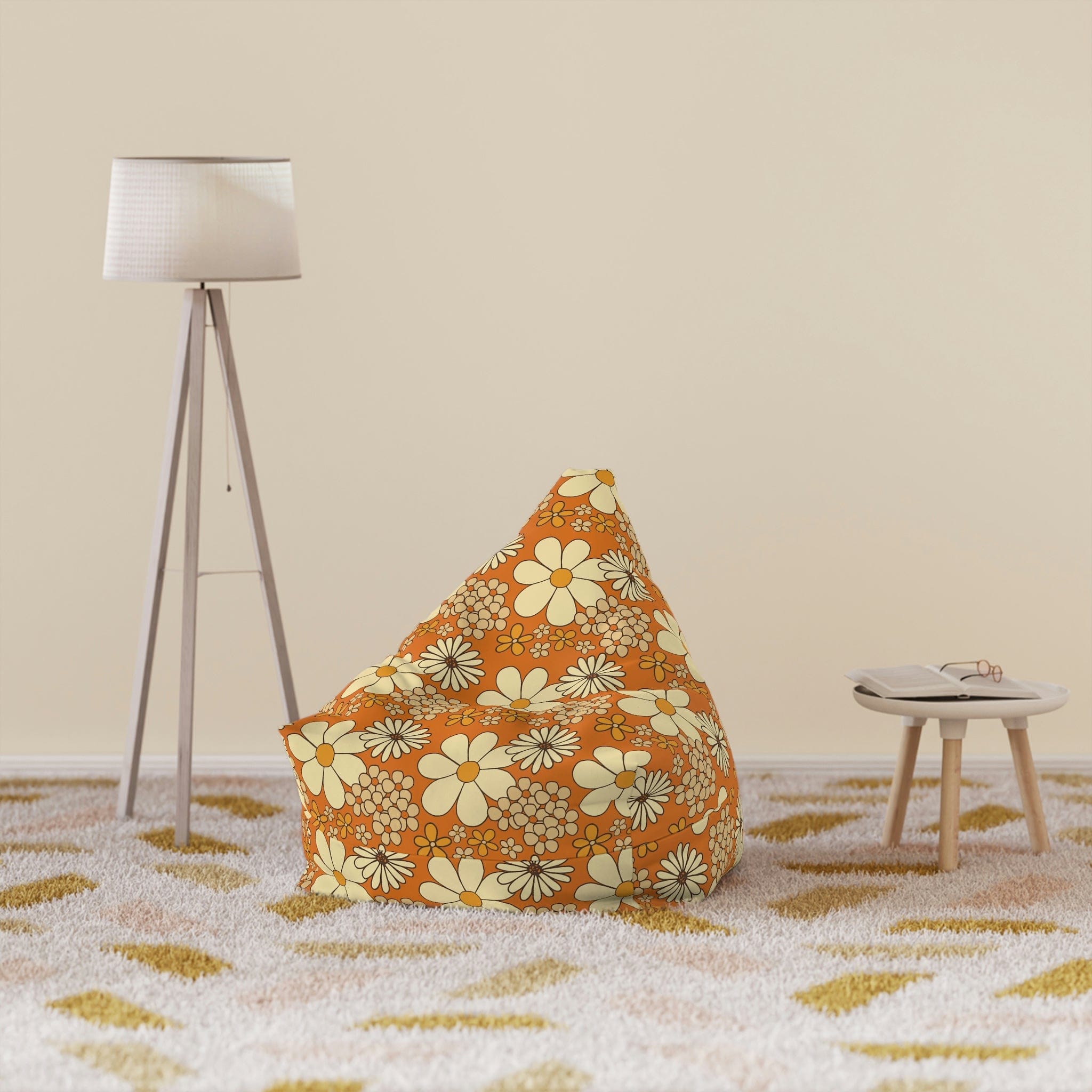 Kate McEnroe New York 70s Retro Groovy Hippie Floral Bean Bag Chair CoverBean Bag Chair Covers11518818829278490581