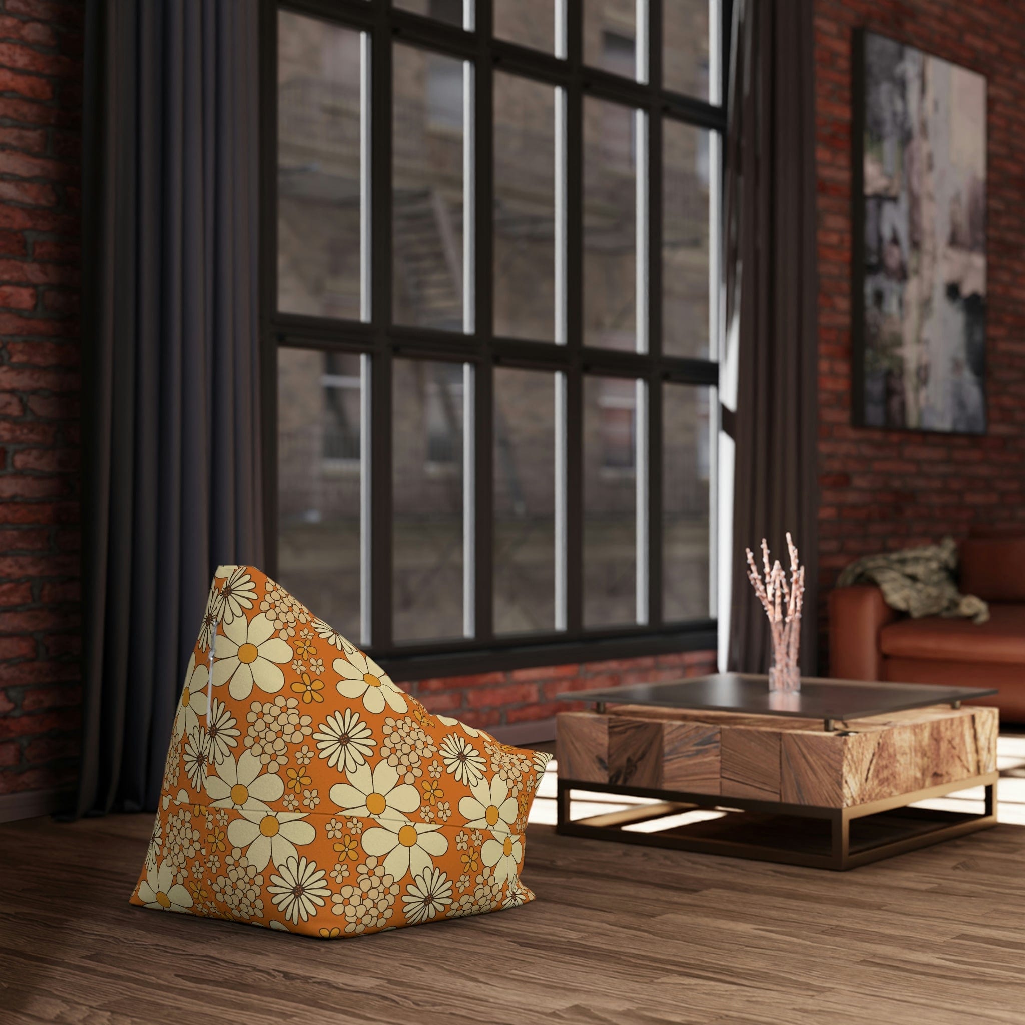 Kate McEnroe New York 70s Retro Groovy Hippie Floral Bean Bag Chair CoverBean Bag Chair Covers11518818829278490581