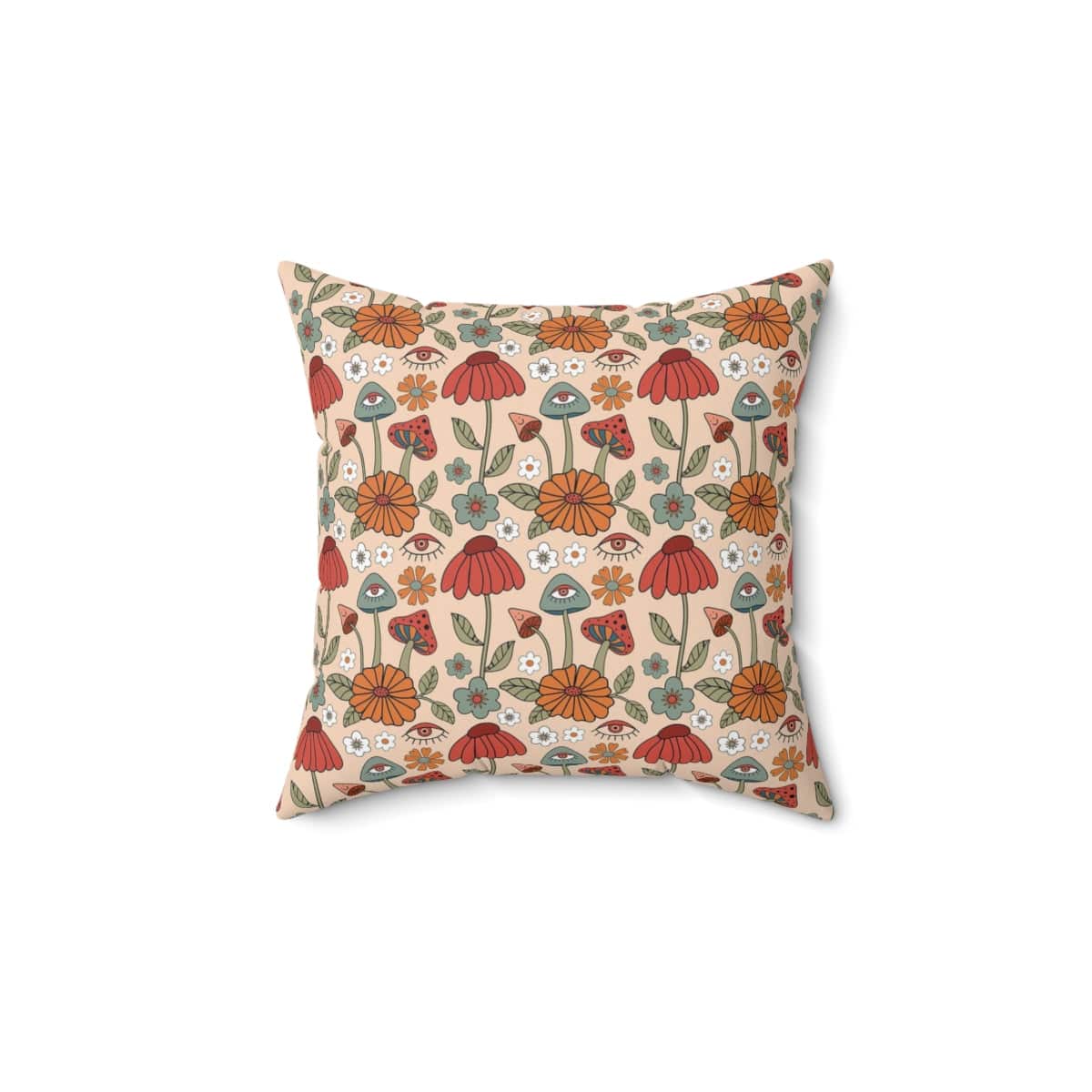 Kate McEnroe New York 70s Retro Hippie Mushroom Cottagecore PillowThrow Pillows24452836635173740728
