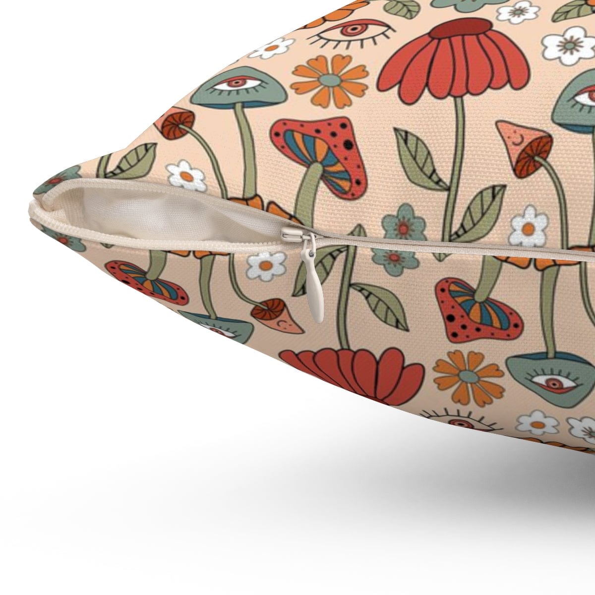Kate McEnroe New York 70s Retro Hippie Mushroom Cottagecore PillowThrow Pillows24452836635173740728