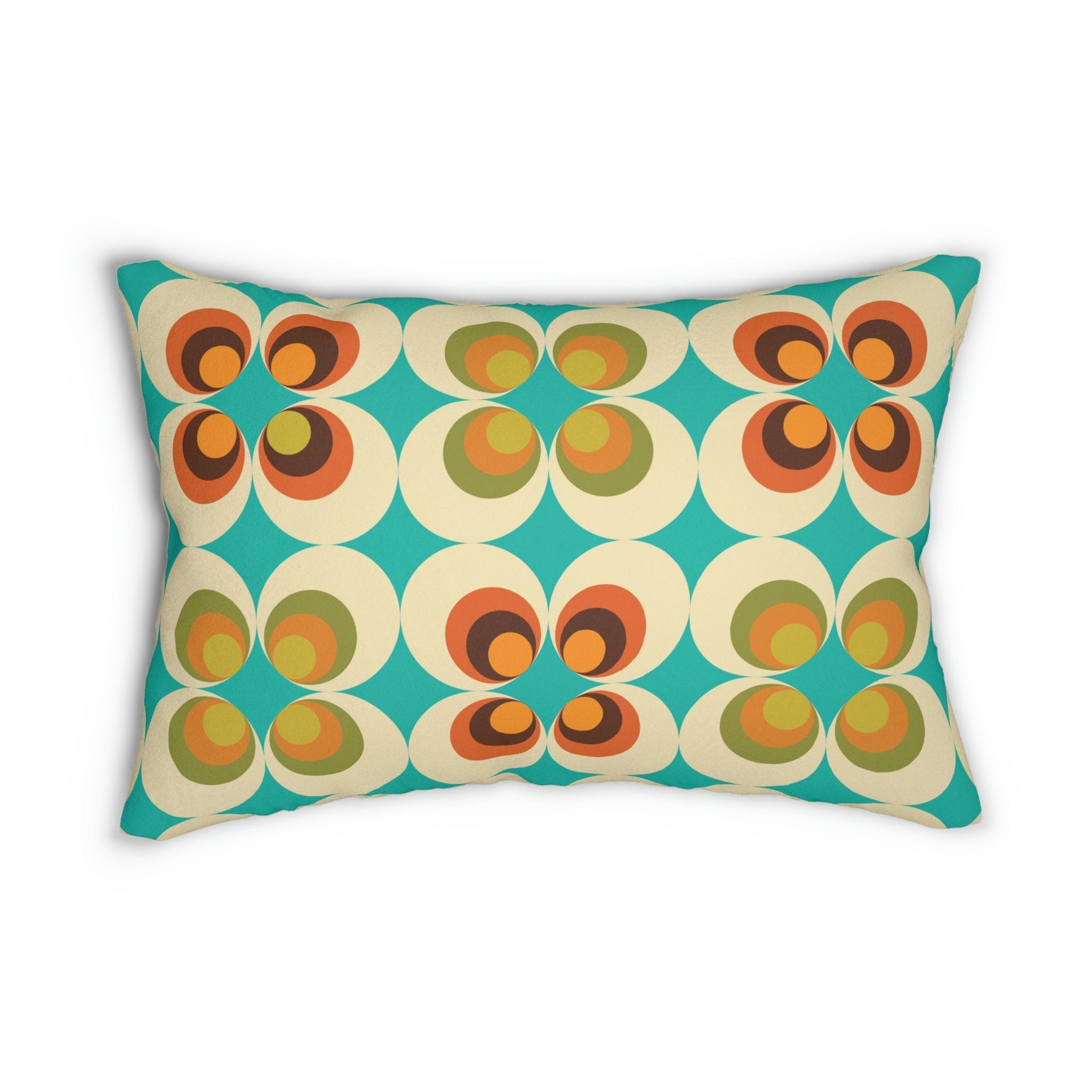 Kate McEnroe New York 70s Retro Mid Mod Daisy Lumbar Pillow, Mid Century Modern Flower Power PillowLumbar Pillows13973853652337294619