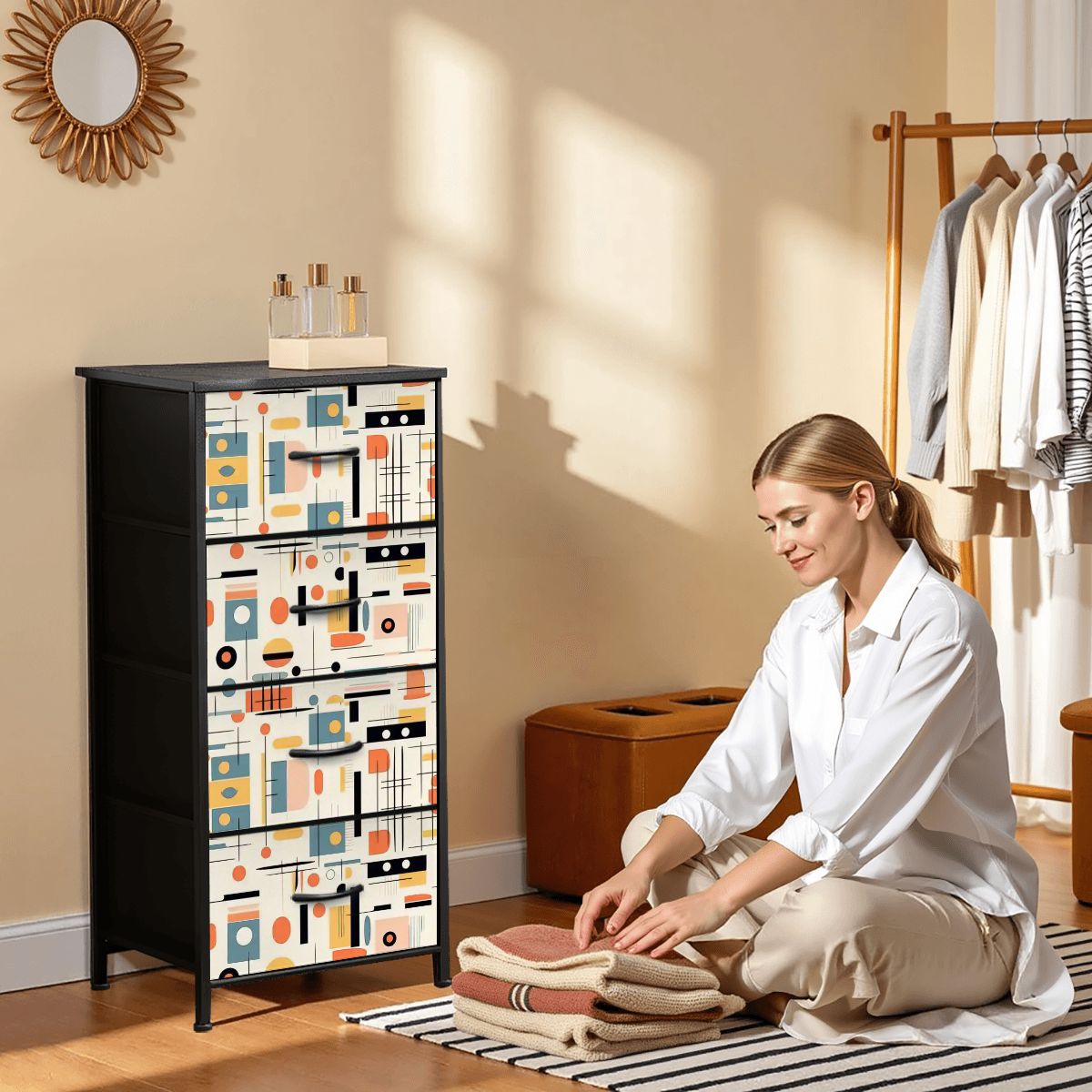 Kate McEnroe New York Abstract Bauhaus 1950s MCM Modernist Drawer DresserDressersIS1rcelSlw