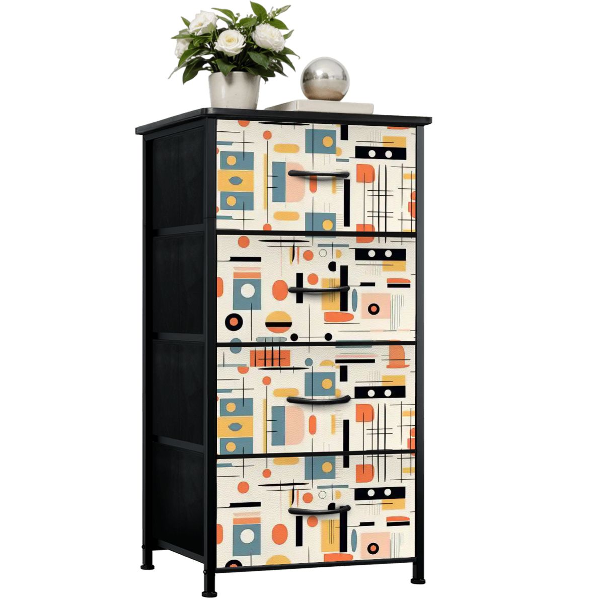 Kate McEnroe New York Abstract Bauhaus 1950s MCM Modernist Drawer DresserDressersIS1rcelSlw