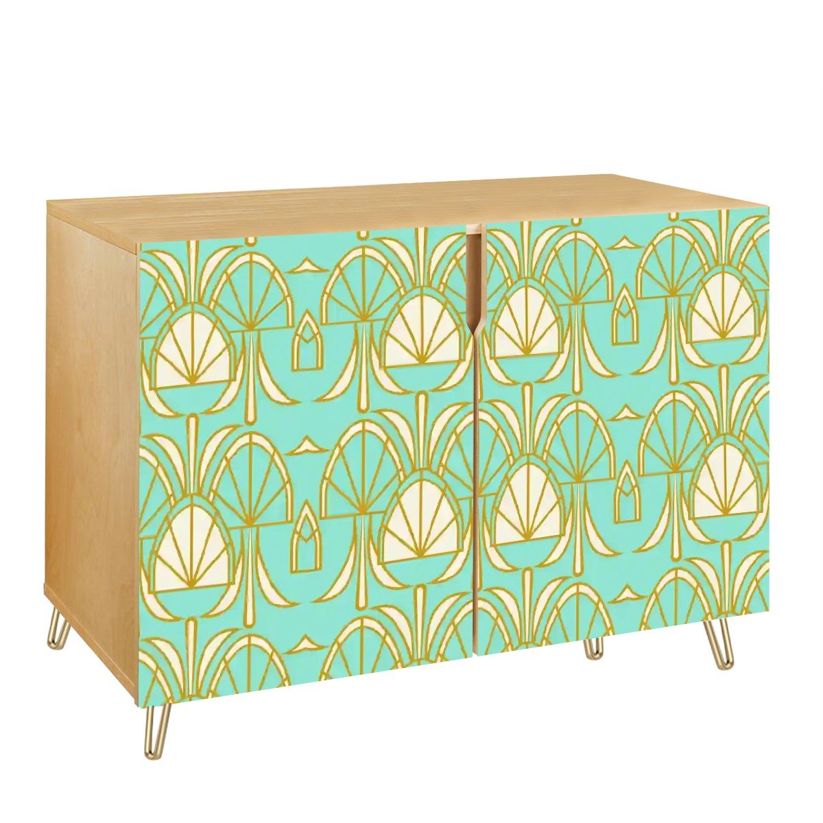 Kate McEnroe New York Art Deco Credenza, Mid Century Modern Geometric Sideboard, 1920s Glam Storage CabinetStorage CabinetsAaUdcK1Mme