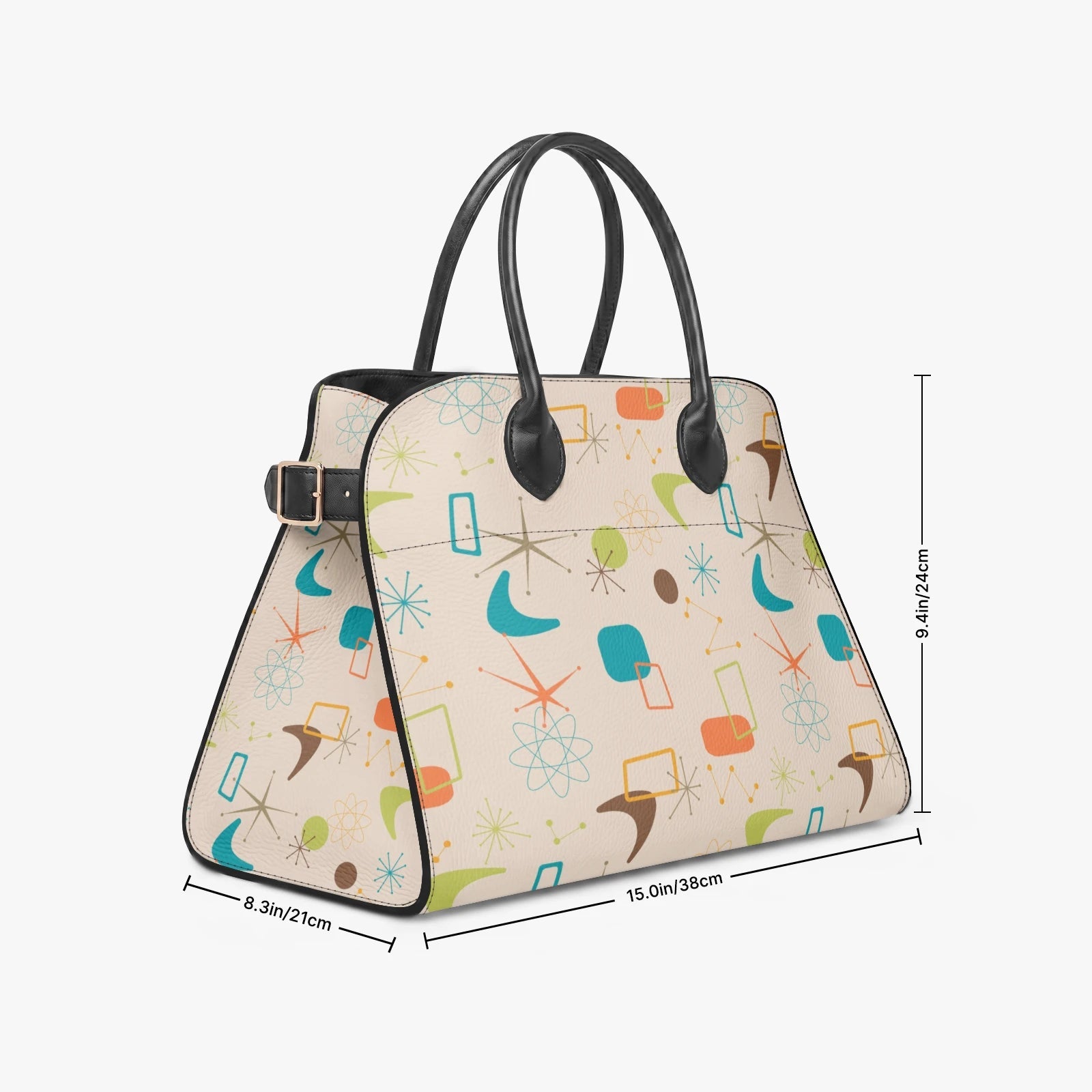 Kate McEnroe New York Atomic Boomerang Mid Century Modern Handbag, Retro Top Handle ToteHandbagscsgcec0e_001