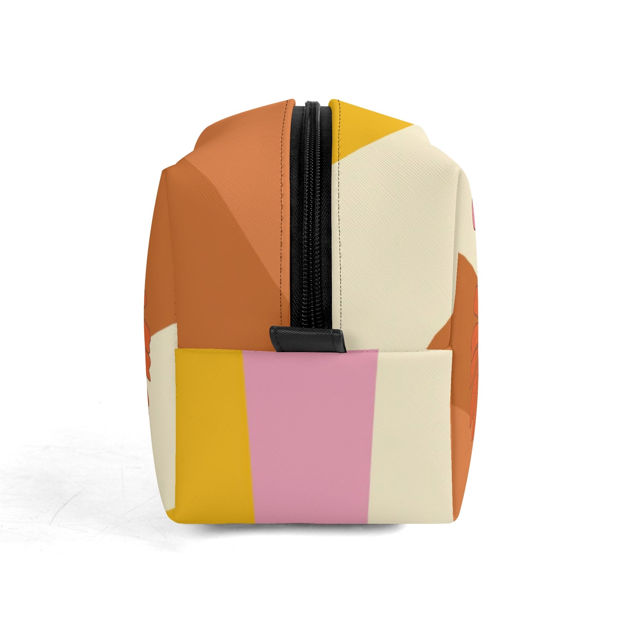 Kate McEnroe New York Atomic Cat 70s Flower Power Toiletry Bag, Retro Groovy Dopp Kit, Mid Century Modern Travel OrganizerCosmetic & Toiletry BagsWLXV55XW - 2