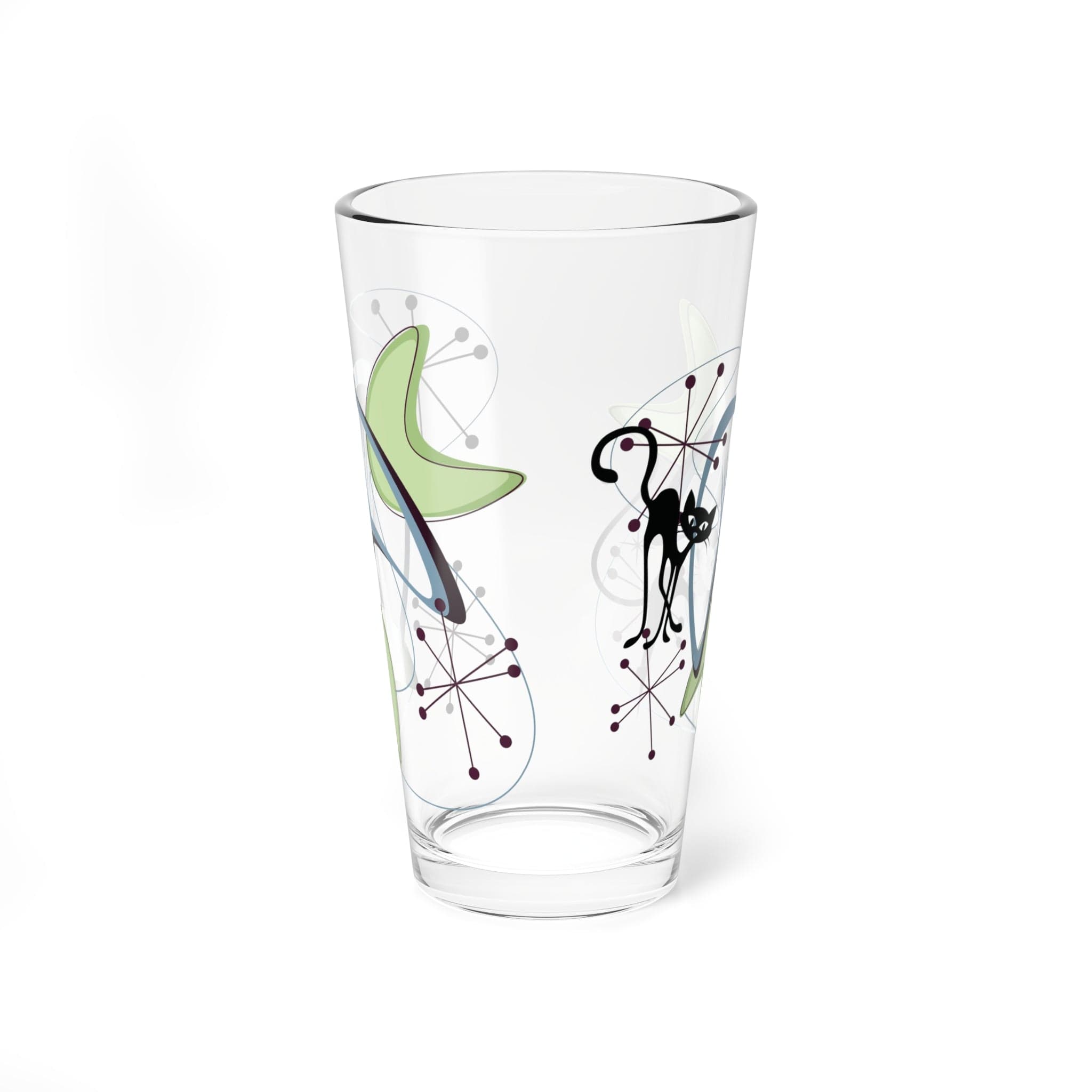 Kate McEnroe New York Atomic Cat Boomerang Starburst Cocktail Glass, Mid Century Modern Pint, Retro Barware, MCM Drinking GlassMixing Glasses25588061832193812251