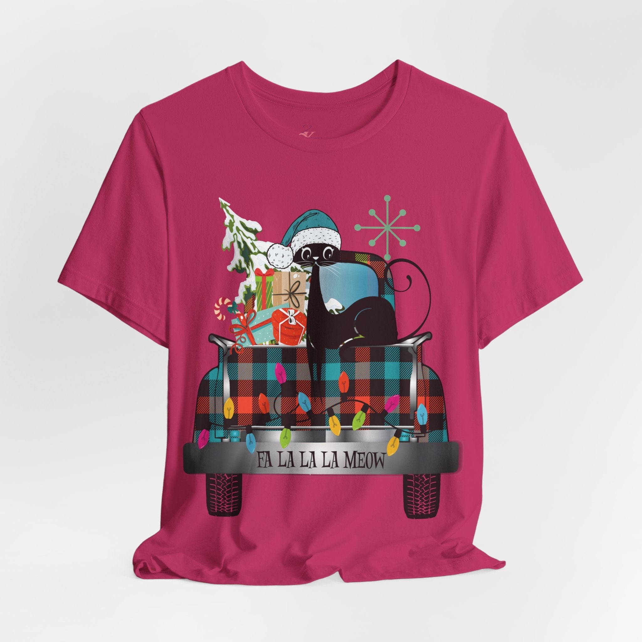Kate McEnroe New York Atomic Cat Christmas Truck Retro Holiday T-ShirtT-Shirts27025813956042899483