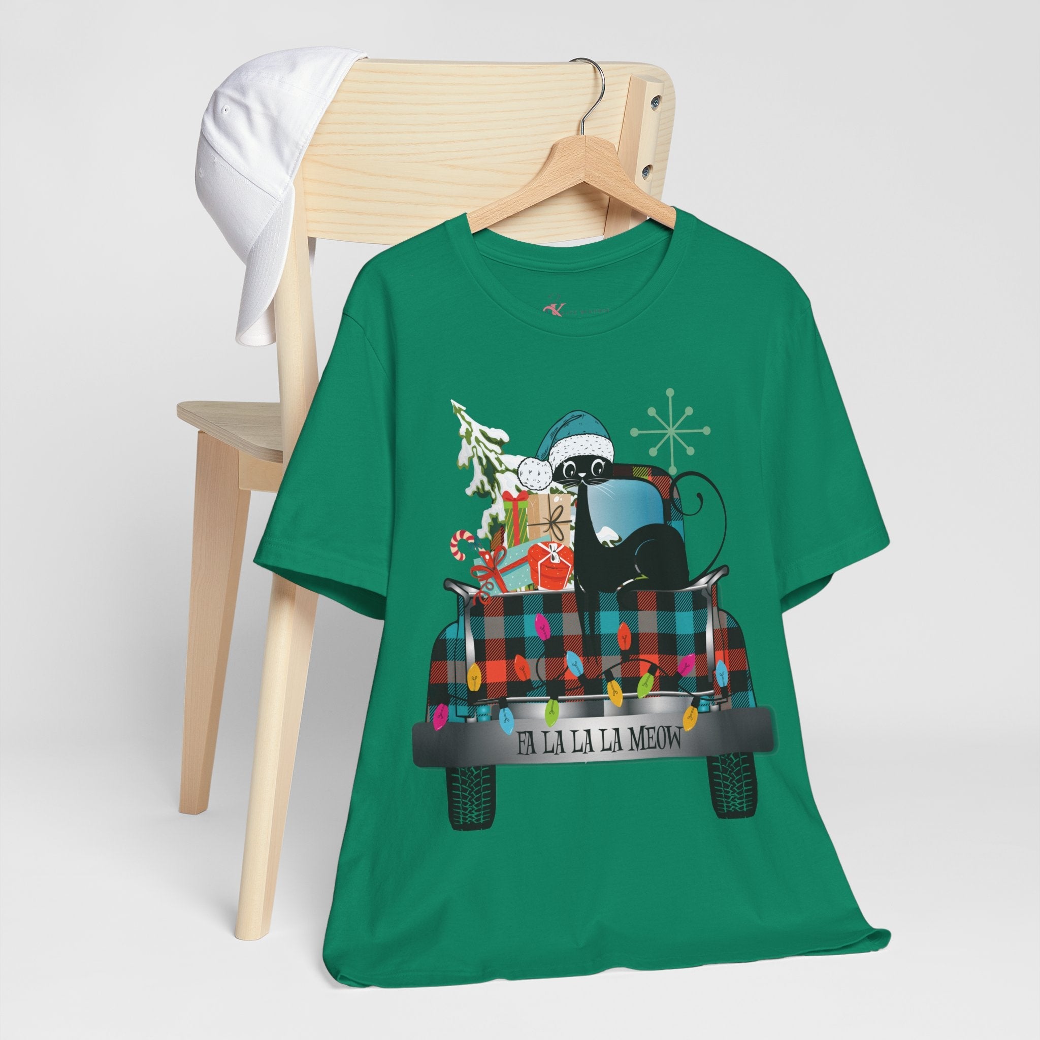 Kate McEnroe New York Atomic Cat Christmas Truck Retro Holiday T-ShirtT-Shirts36674739054038859613