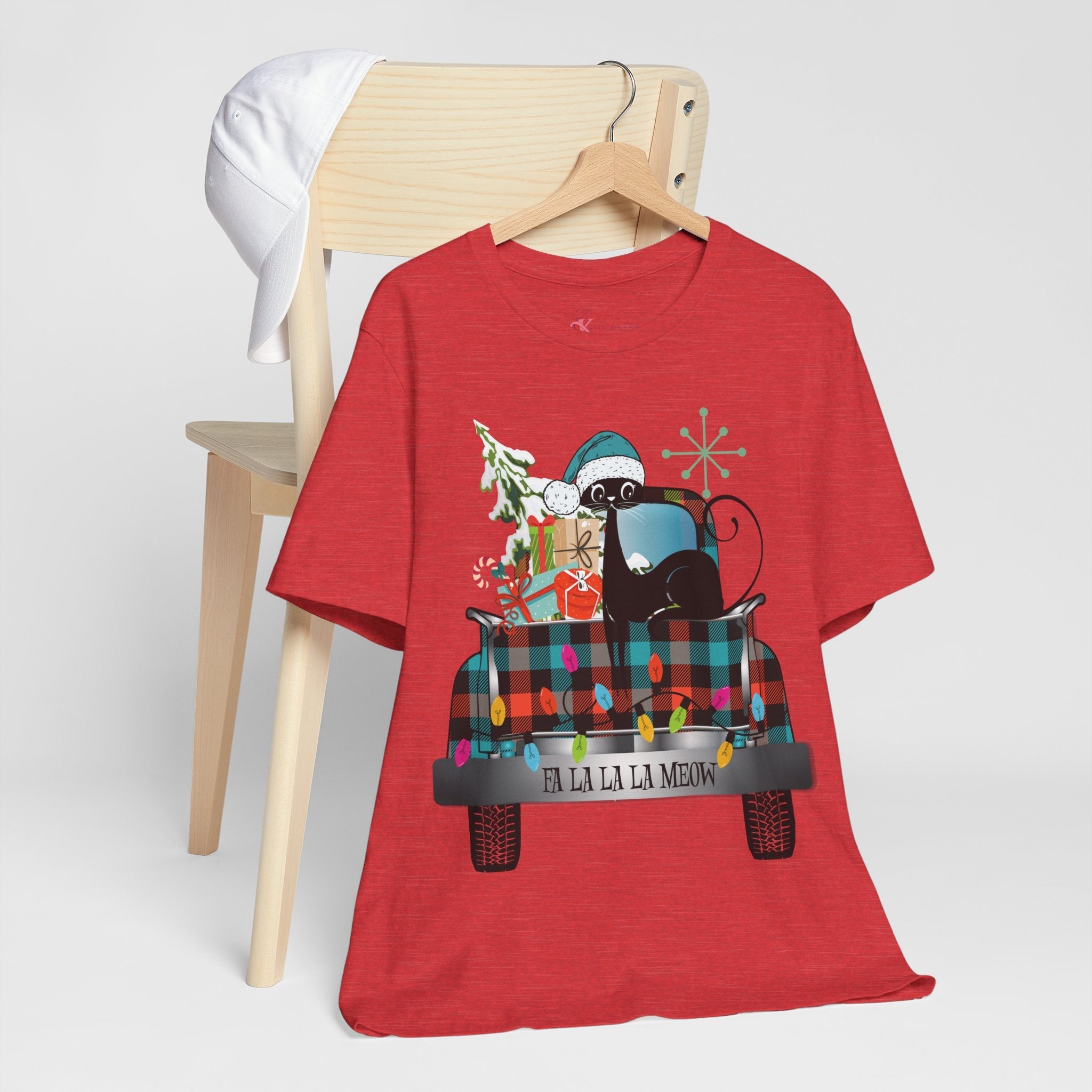 Kate McEnroe New York Atomic Cat Christmas Truck Retro Holiday T-ShirtT-Shirts36674739054038859613