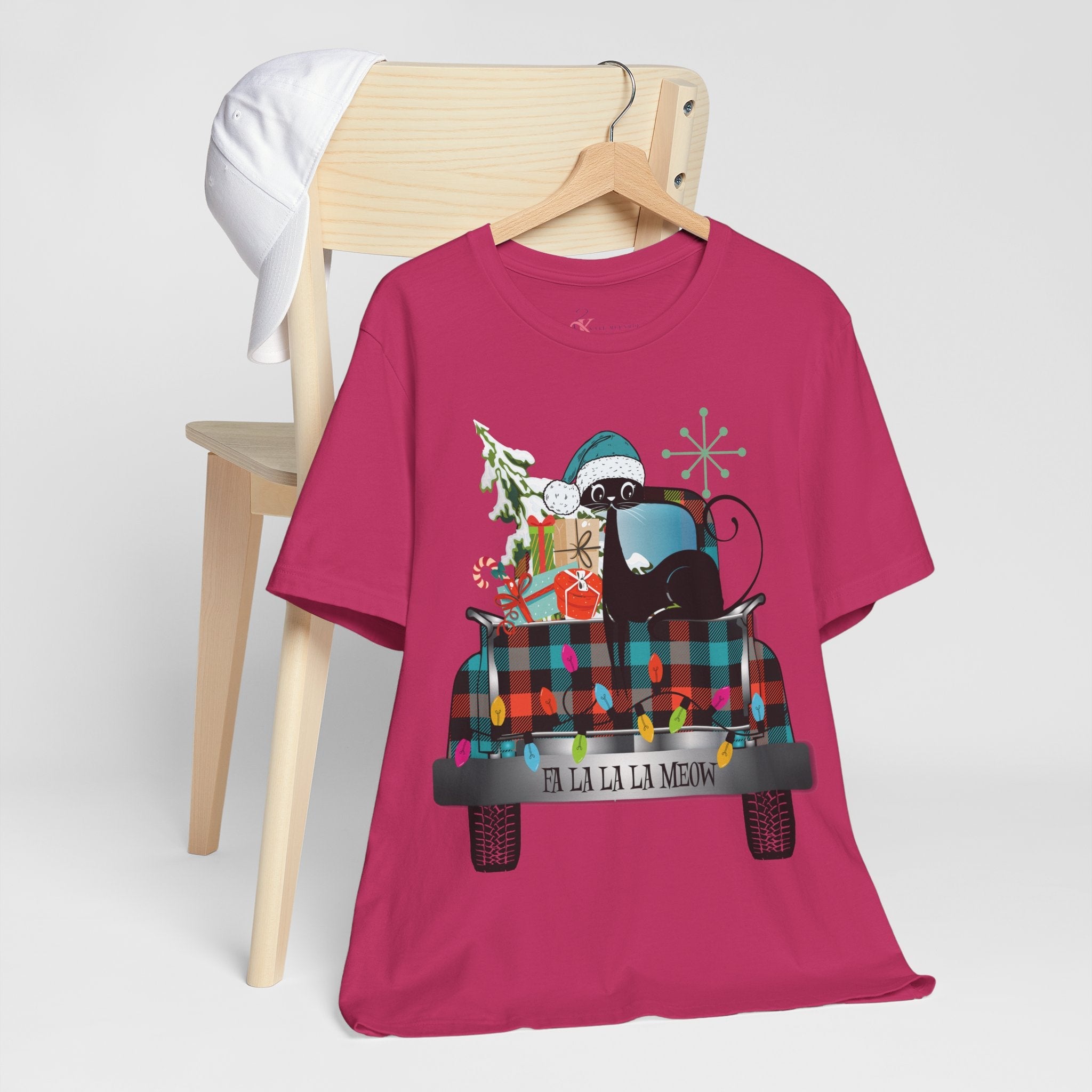 Kate McEnroe New York Atomic Cat Christmas Truck Retro Holiday T-ShirtT-Shirts36674739054038859613