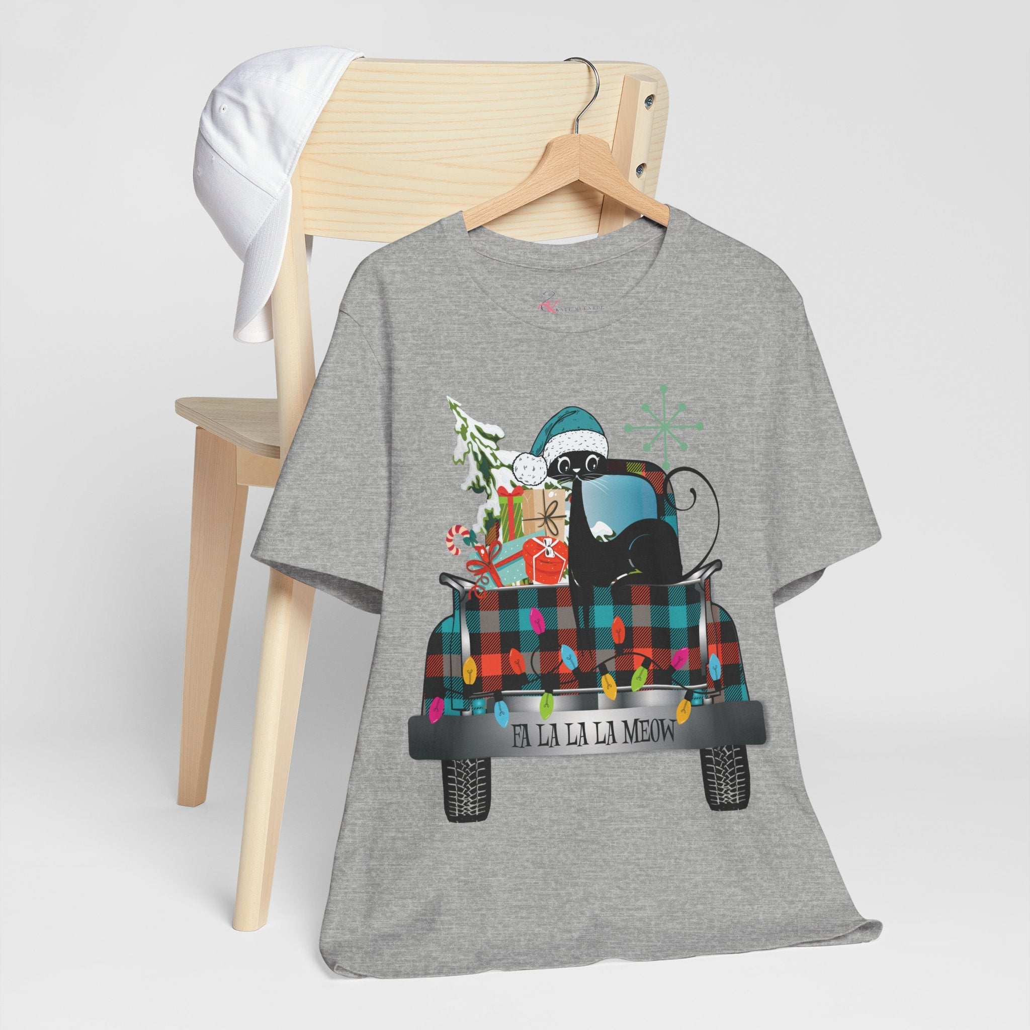 Kate McEnroe New York Atomic Cat Christmas Truck Retro Holiday T-ShirtT-Shirts36674739054038859613