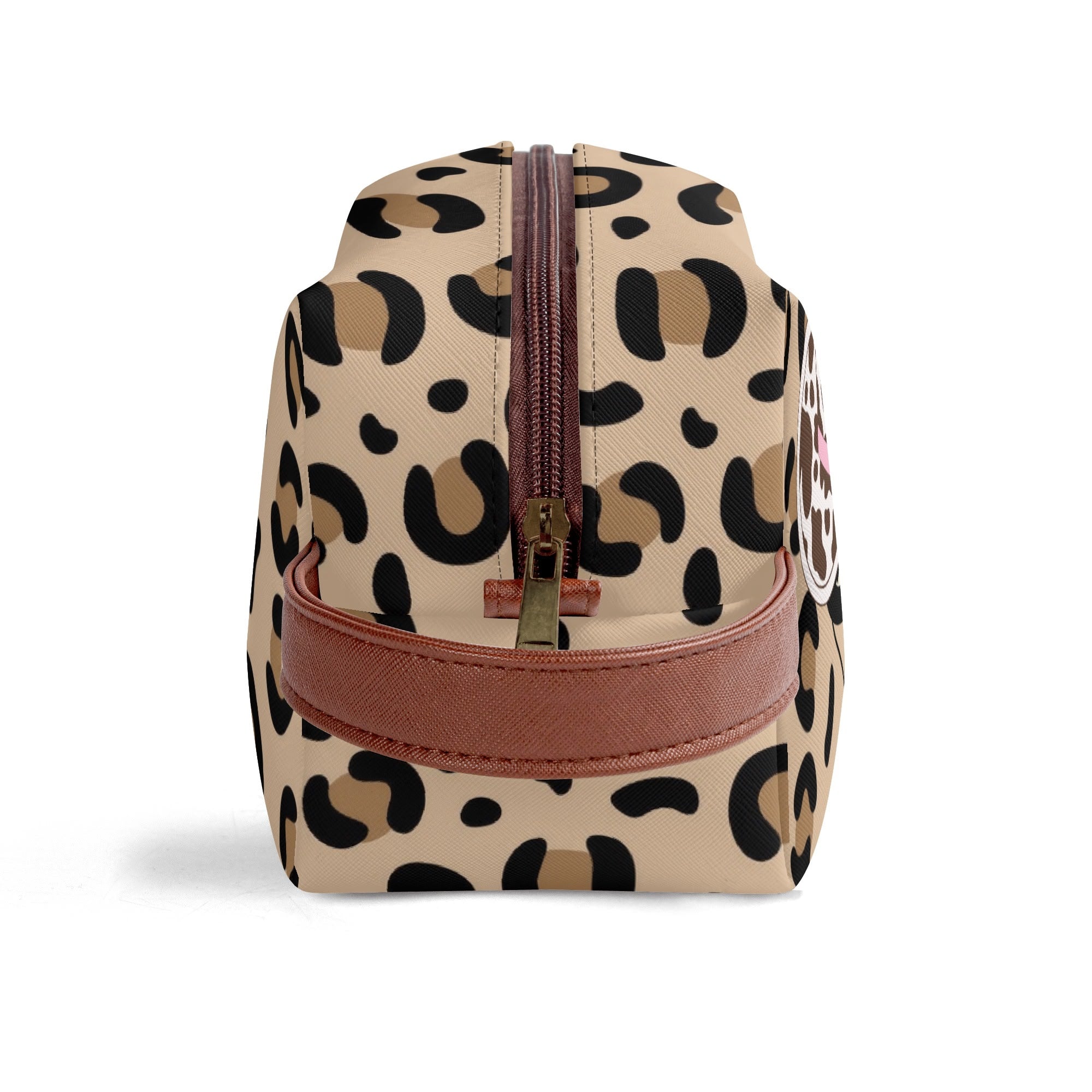 Kate McEnroe New York Atomic Cat Cowgirl Leopard Print Toiletry Bag, Retro Western Kitsch Dopp Kit, Mid Century Modern Travel OrganizerCosmetic & Toiletry BagsW8MQZZOW - 1