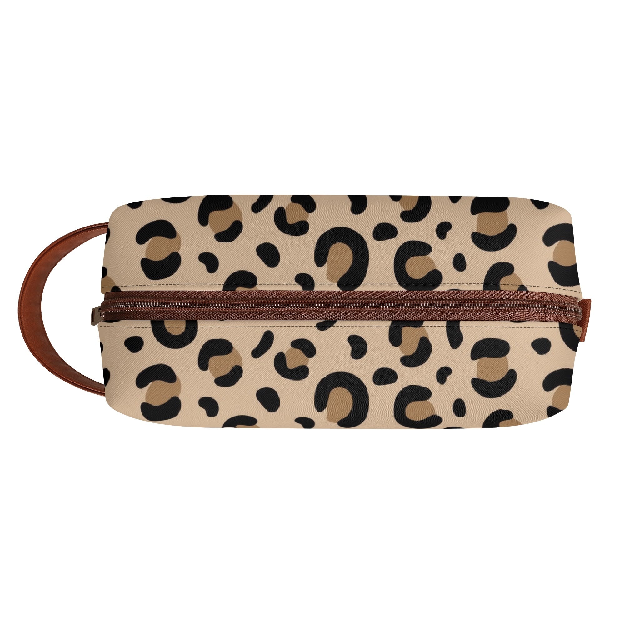 Kate McEnroe New York Atomic Cat Cowgirl Leopard Print Toiletry Bag, Retro Western Kitsch Dopp Kit, Mid Century Modern Travel OrganizerCosmetic & Toiletry BagsW8MQZZOW - 1