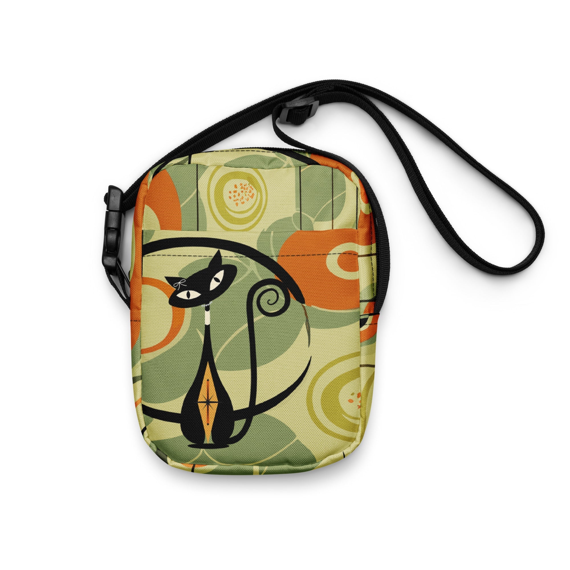 Kate McEnroe New York Atomic Cat Crossbody Bag, Retro Mid Century Modern Sling Bag for WomenCrossbody Bags2457938_19256