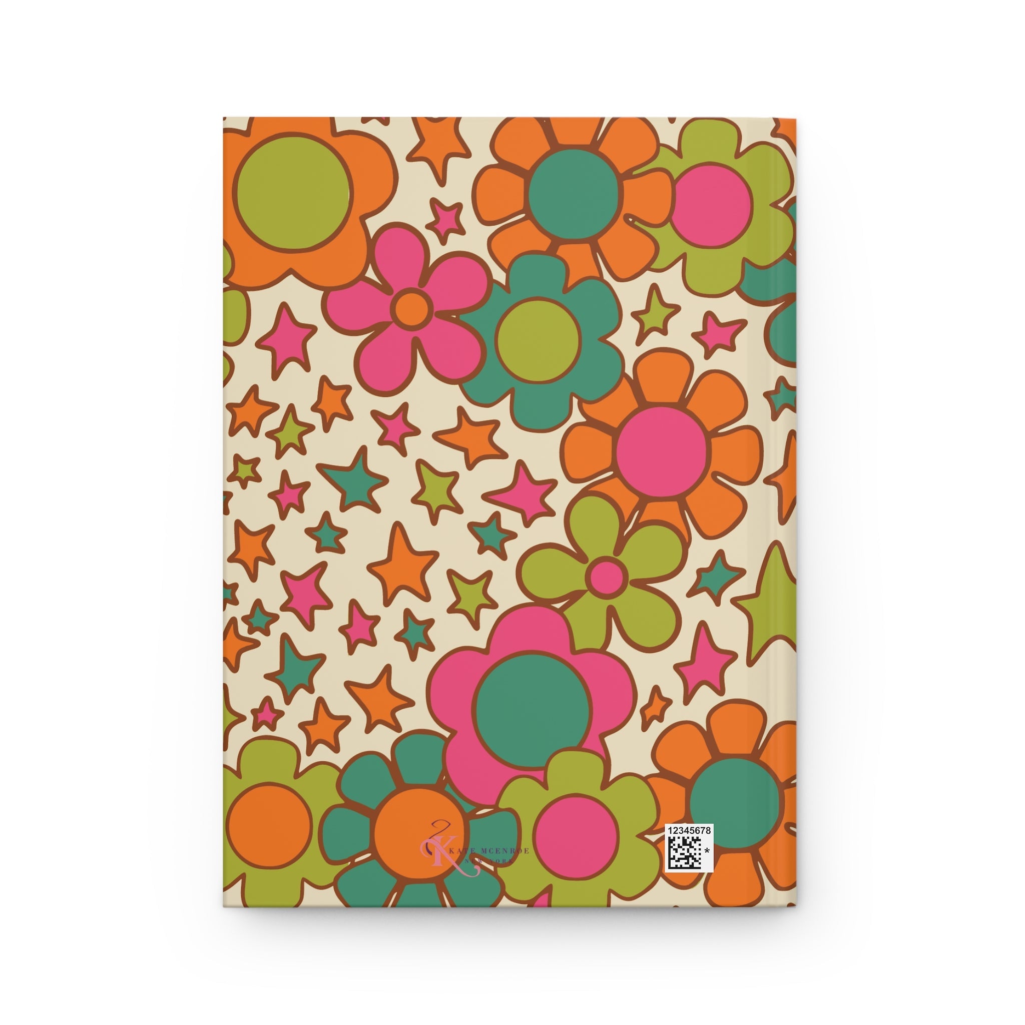 Kate McEnroe New York Atomic Cat Flower Power Hardcover Journal, Mid Century Modern Groovy 60s Office Notebook, Retro Kitsch Stationery GiftJournals55273926010137499585