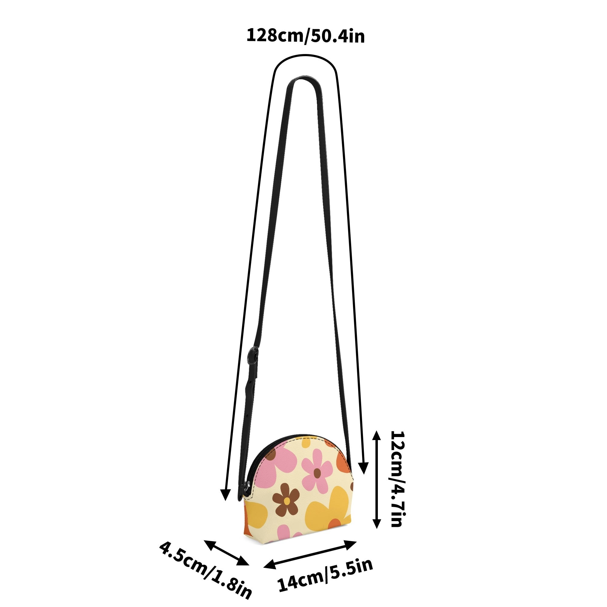 Kate McEnroe New York Atomic Cat Flower Power Mini Purse, Retro Mod 60s Girls Crossbody Bag, Mid Century Modern Kitsch HandbagHandbagsNVO3Z61Y - 1