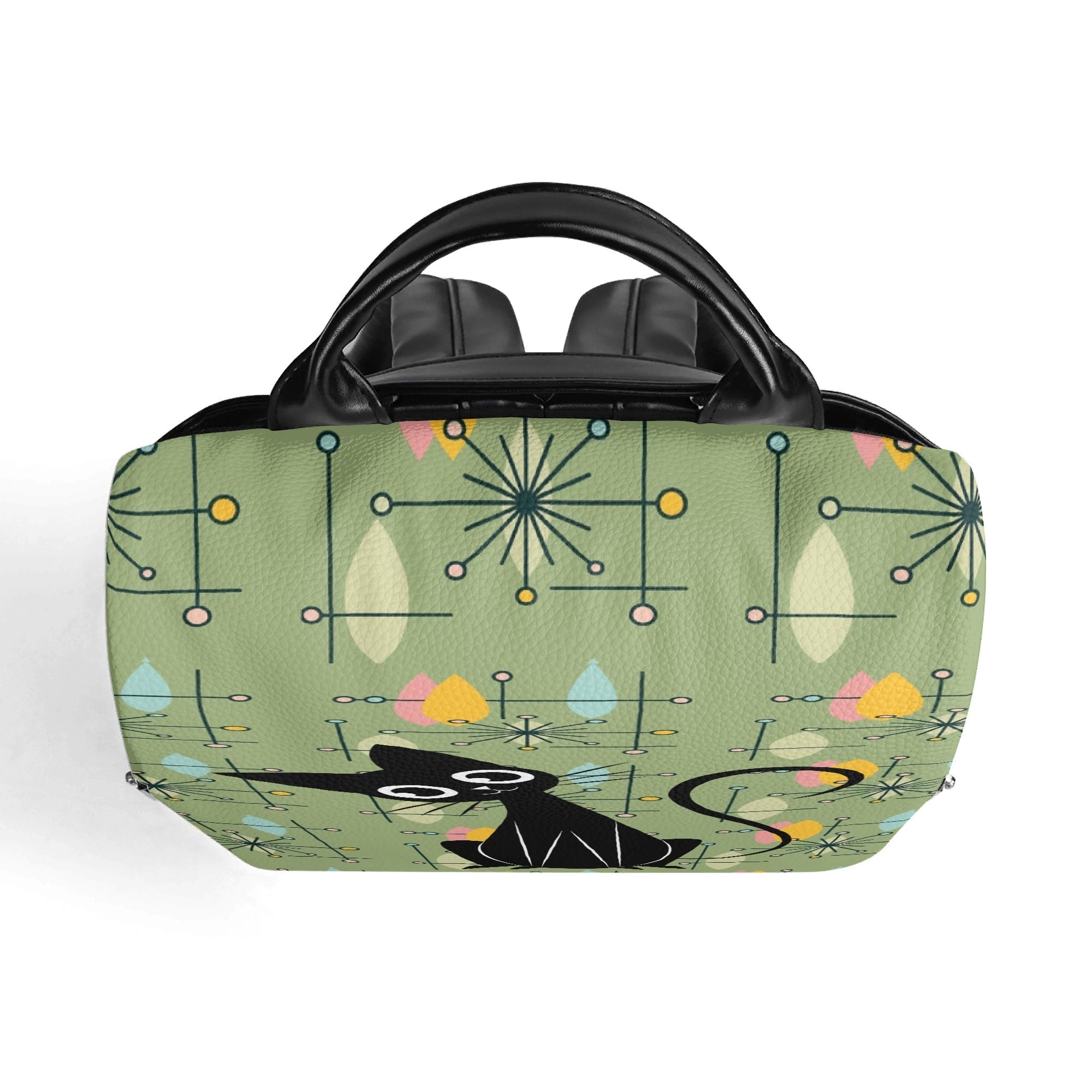 Kate McEnroe New York Atomic Cat Mid Century Modern Backpack, Retro Geometric DaypackBackpacksWLXRKR1W-1