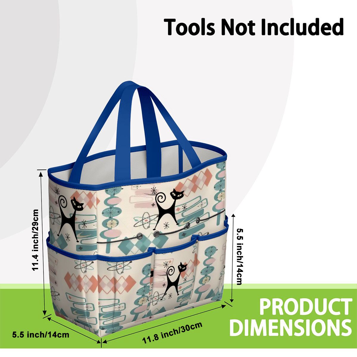 Kate McEnroe New York Atomic Cat Mid Century Modern Kitschy Retro Garden Tool BagGarden Tool BagN4ju7bHqMm