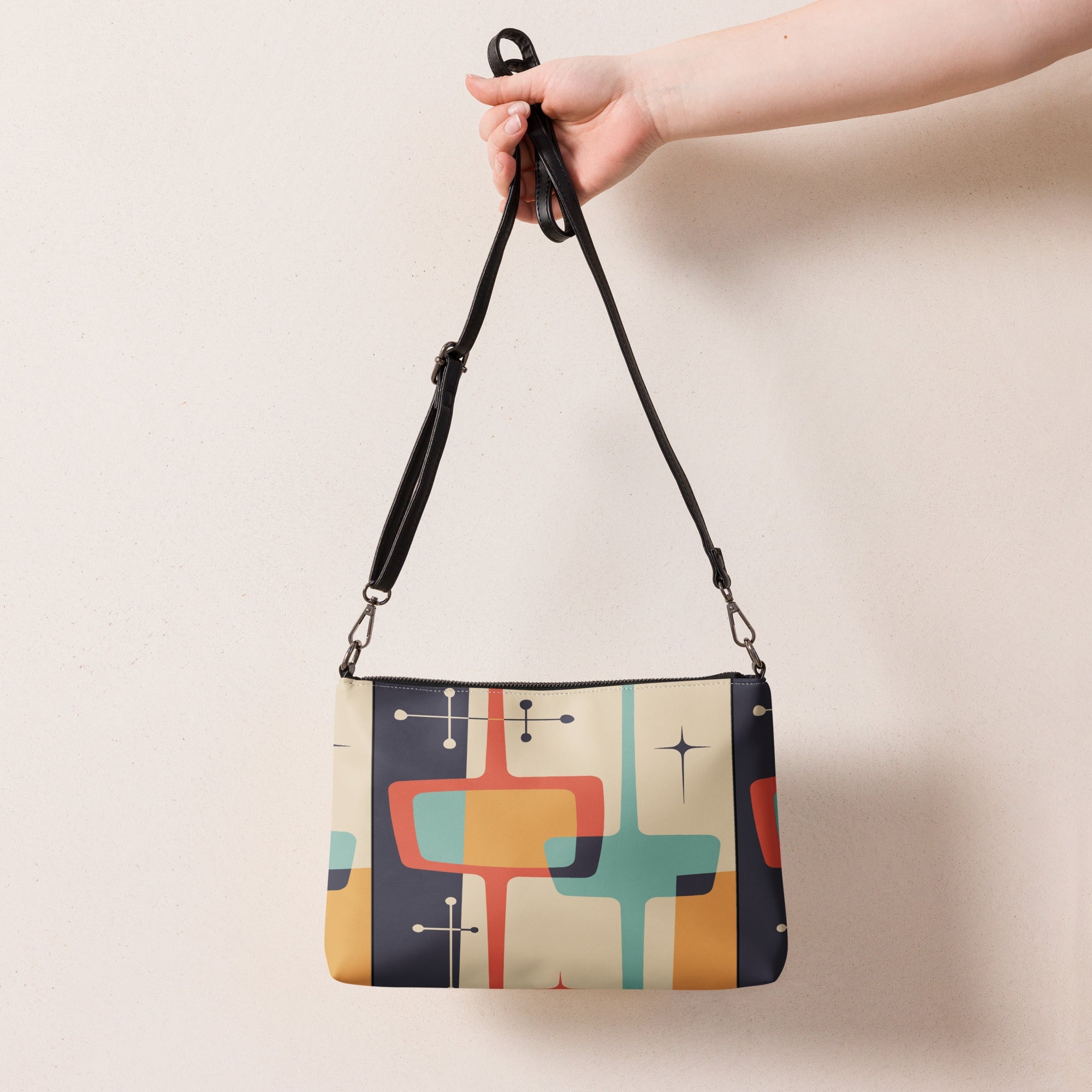 Kate McEnroe New York Atomic Cat Mid Century Modern Kitschy Retro MCM Crossbody BagCrossbody Bags1343976_16704